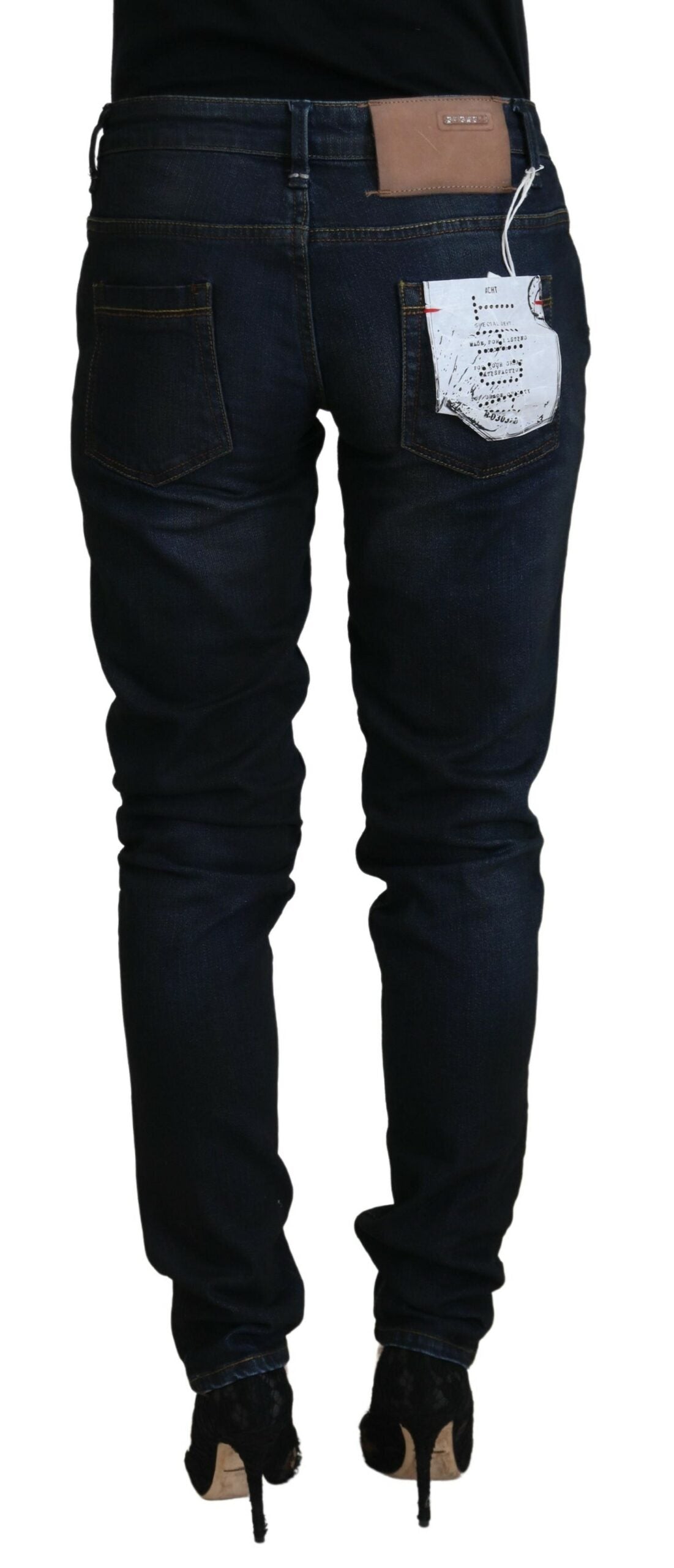 Jean skinny taille basse en denim Acht Chic