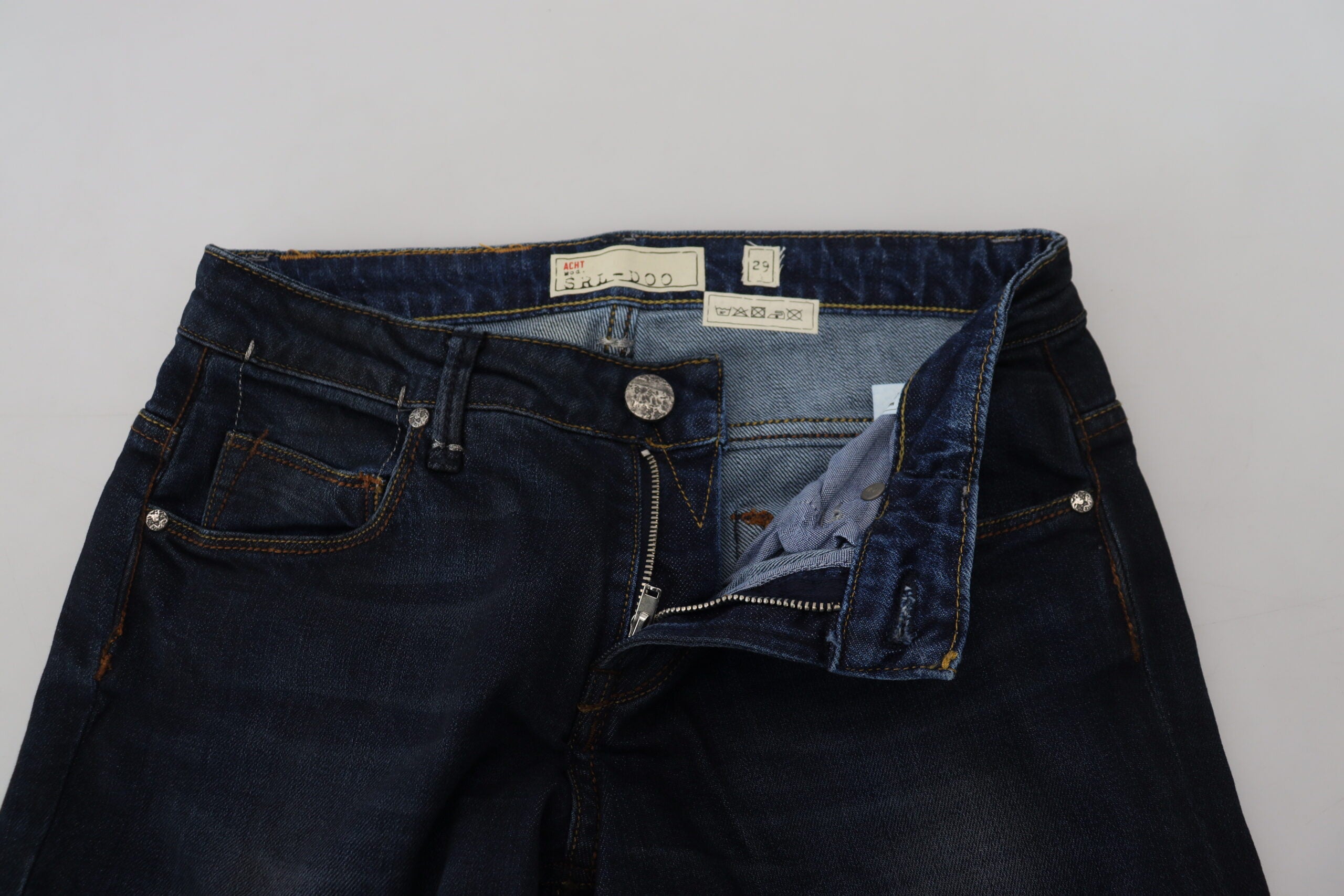 Jean skinny taille basse en denim Acht Chic