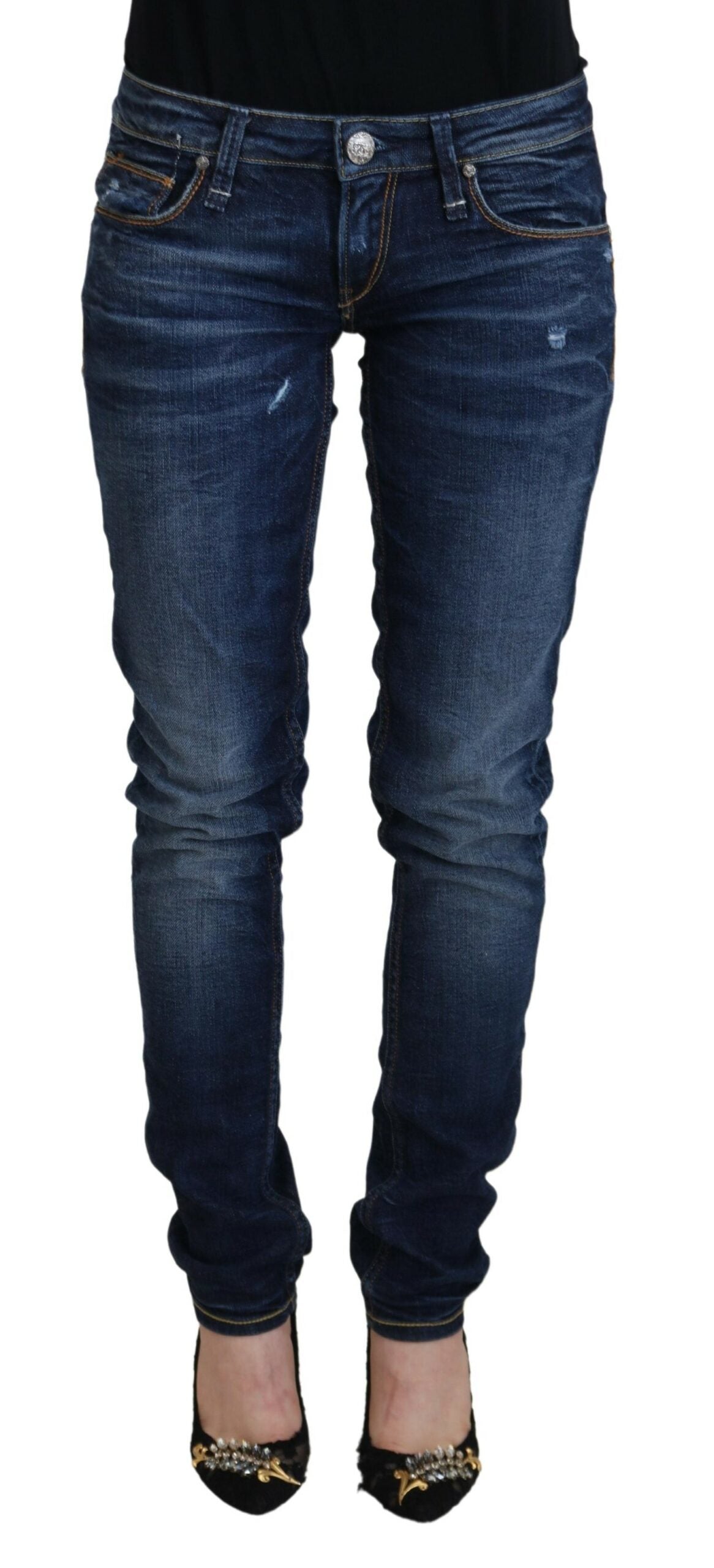 Jean skinny de créateur taille basse Acht Chic