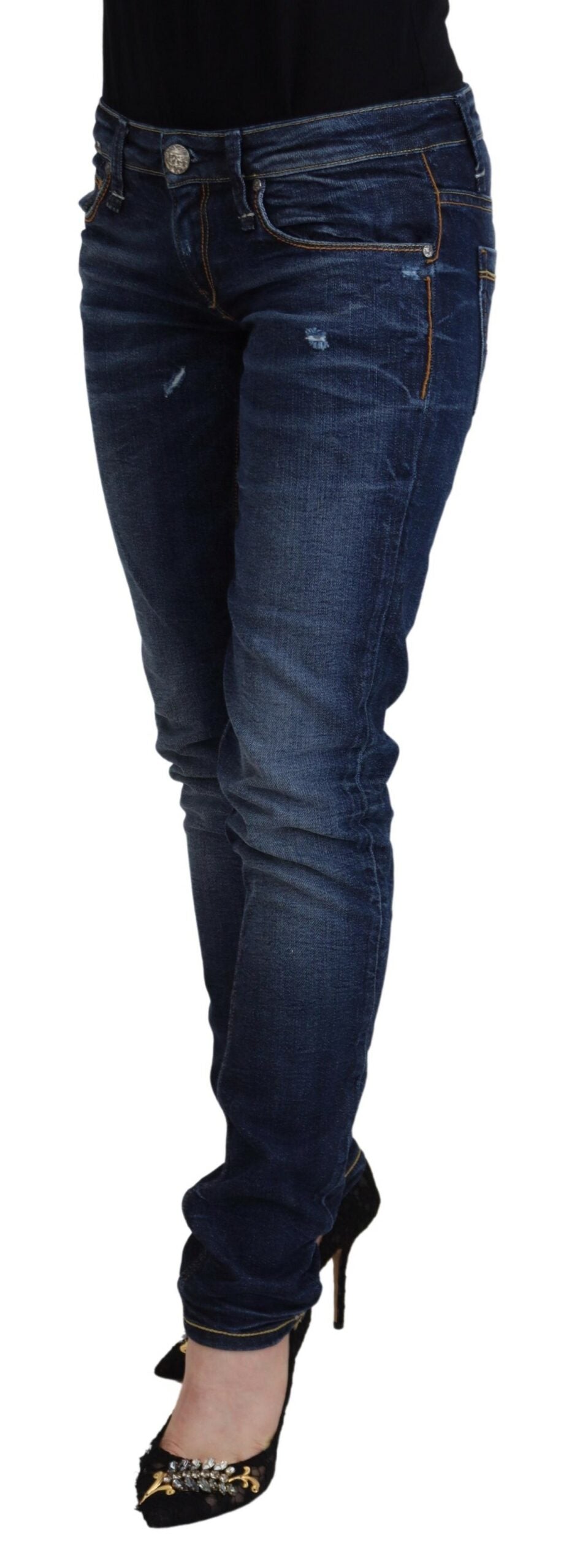 Jean skinny de créateur taille basse Acht Chic