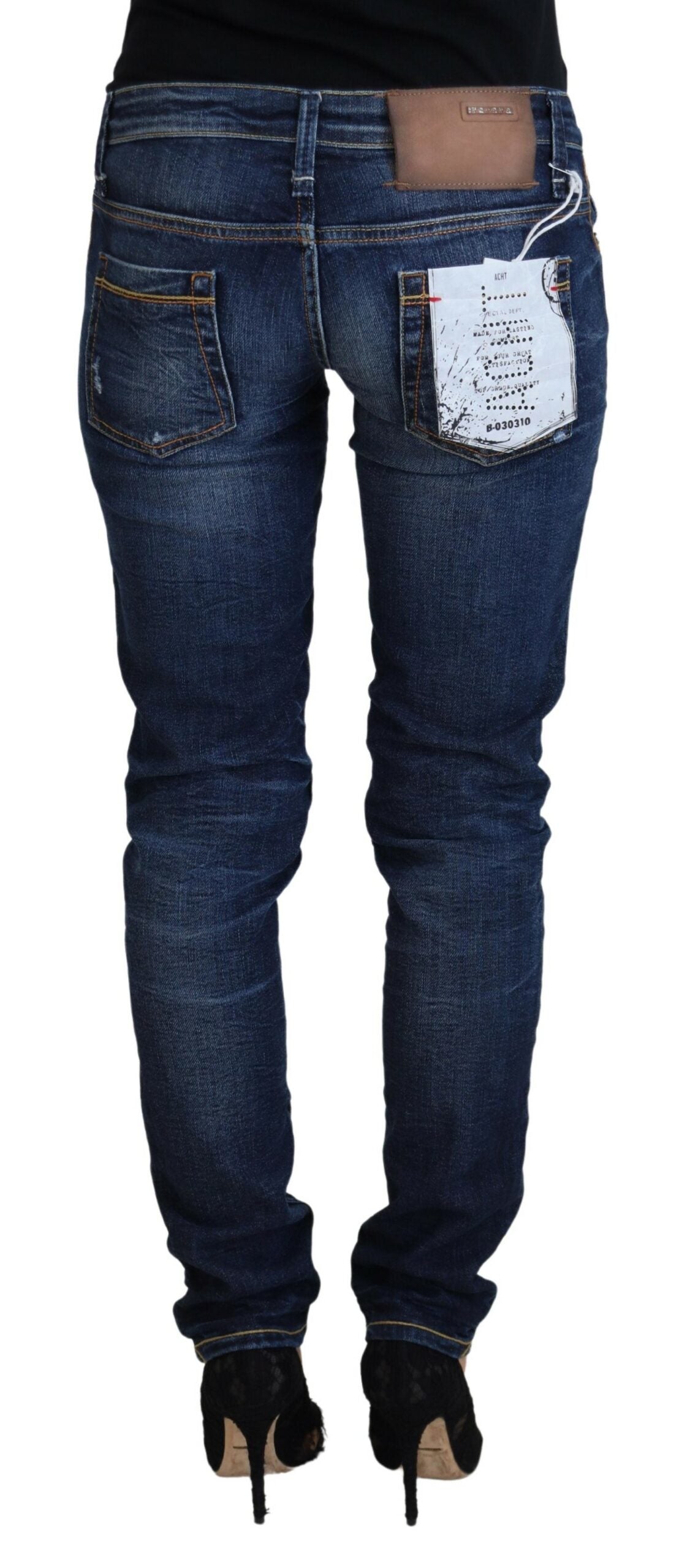 Jean skinny de créateur taille basse Acht Chic