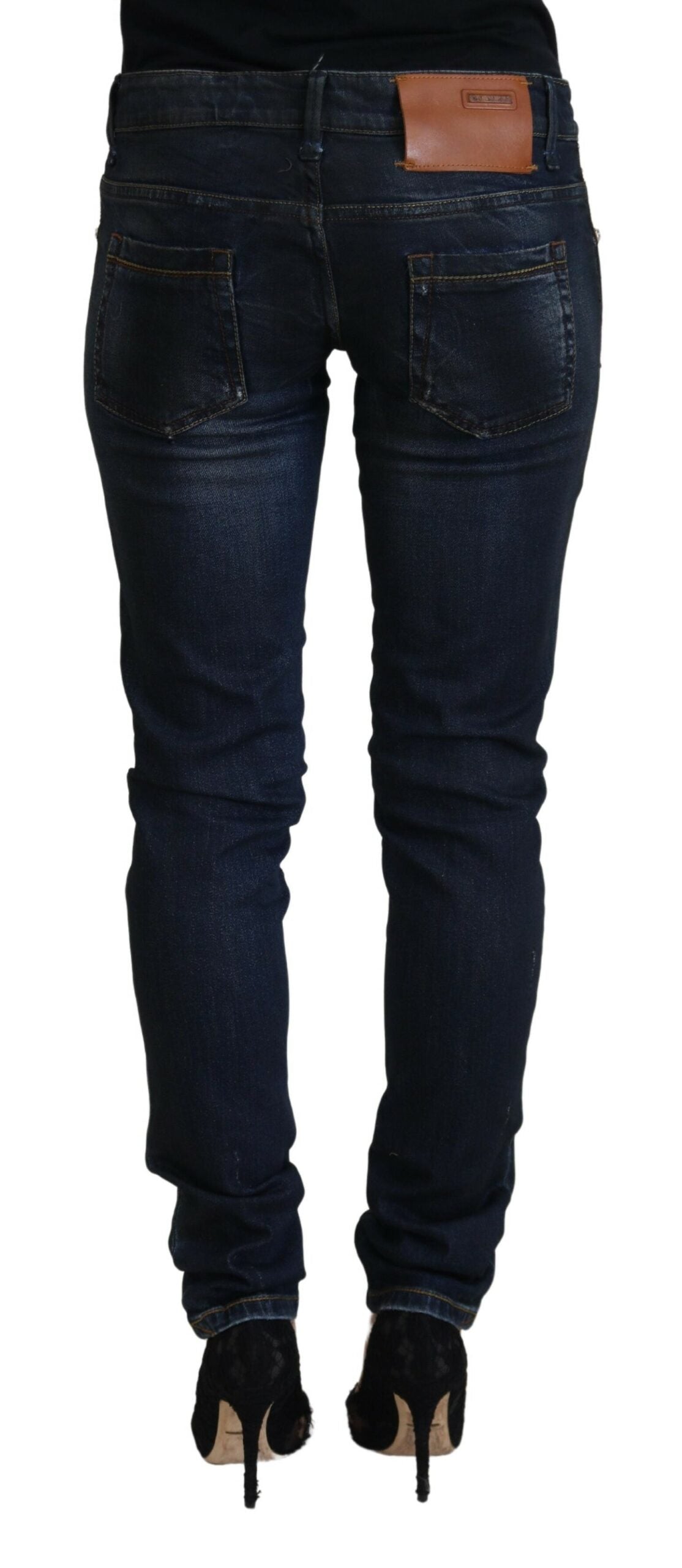 Pantalon en jean skinny taille basse Acht Chic