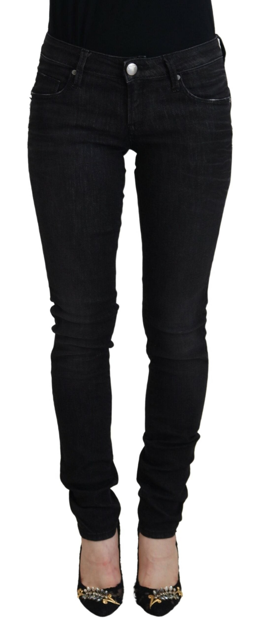 Jean skinny de créateur taille basse Acht Chic