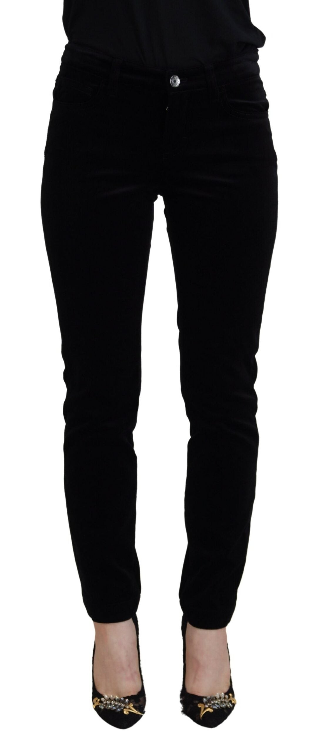 Dolce &amp; Gabbana Chic Jean skinny noir taille moyenne