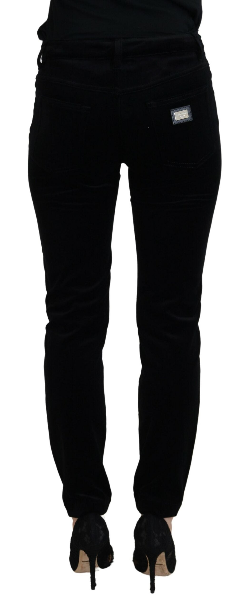 Dolce &amp; Gabbana Chic Jean skinny noir taille moyenne