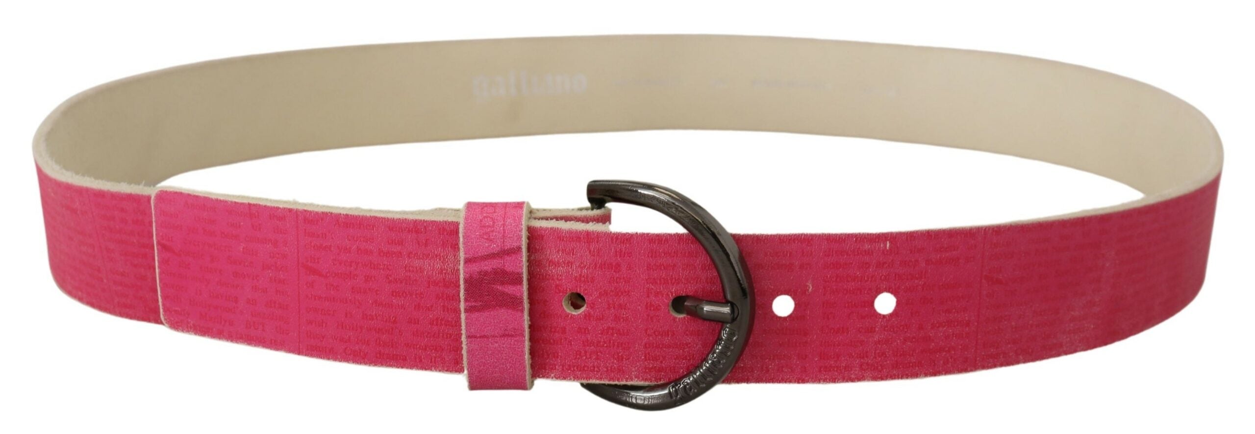 John Galliano Ceinture de mode élégante en cuir rose