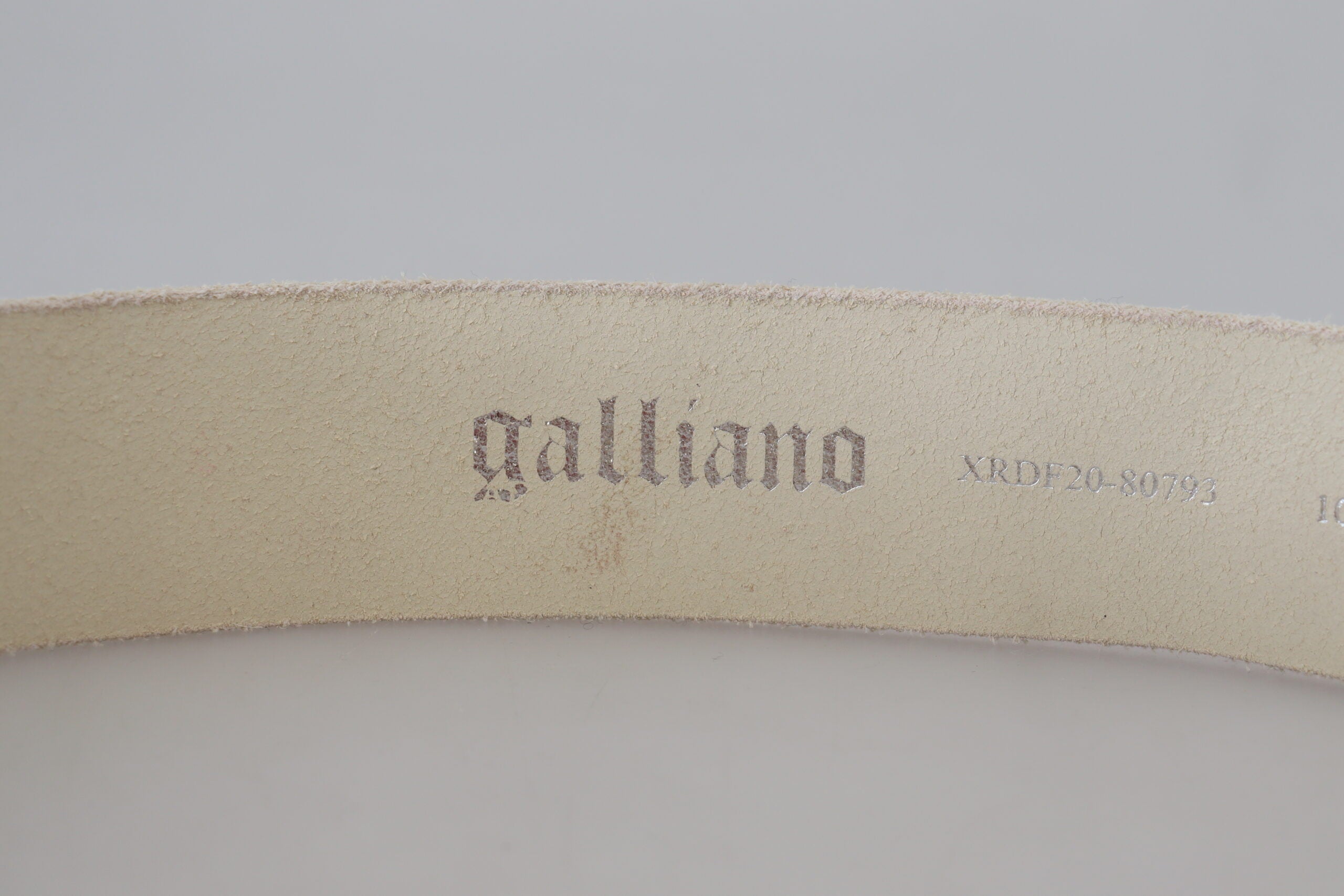 John Galliano Ceinture de mode élégante en cuir rose