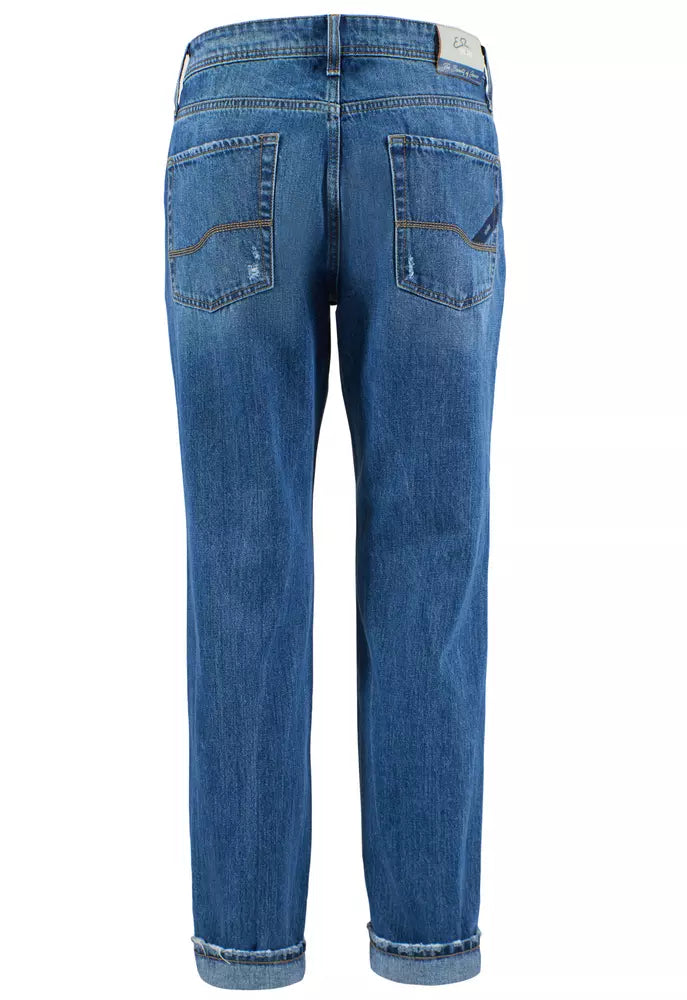 Yes Zee Timeless Blue Denim en coton vieilli