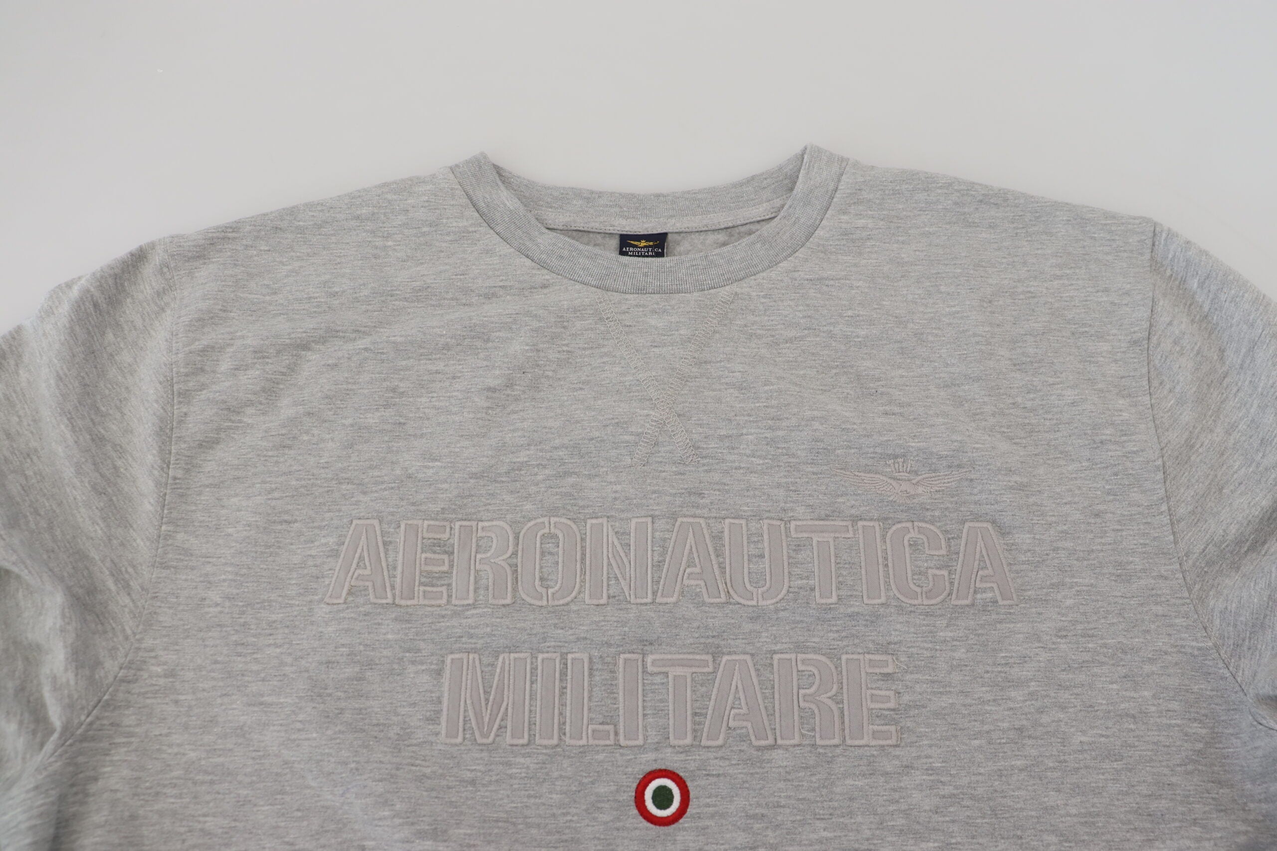 Aeronautica Militare Pull gris élégant