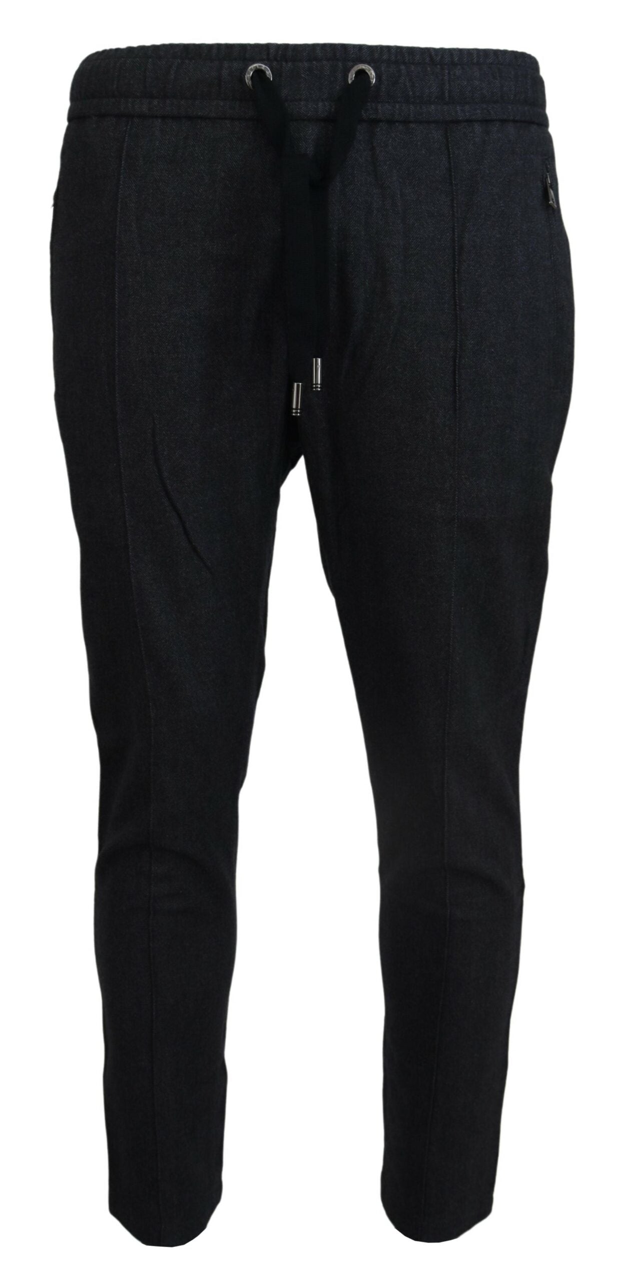 Dolce &amp; Gabbana Pantalon de jogging élégant en coton gris pour homme