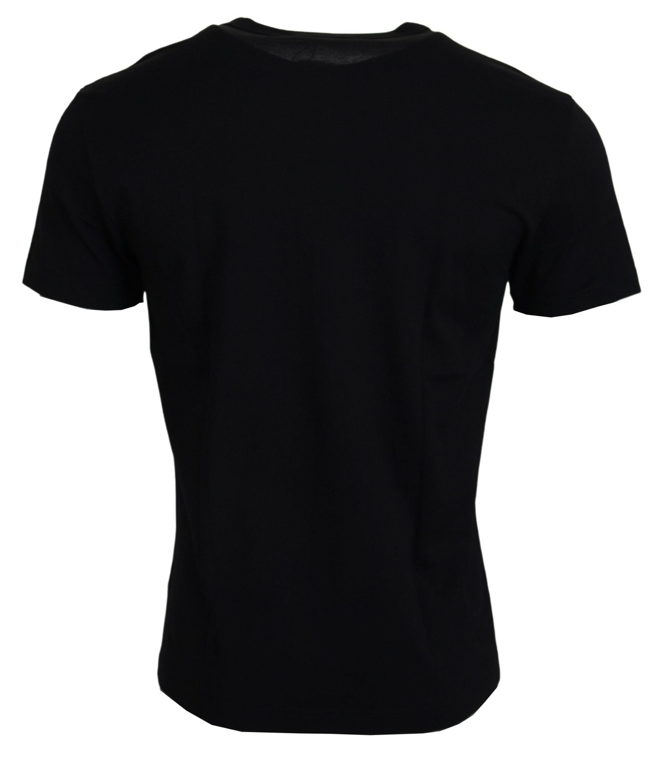 Dolce &amp; Gabbana Chic T-shirt en coton noir pour l'homme moderne