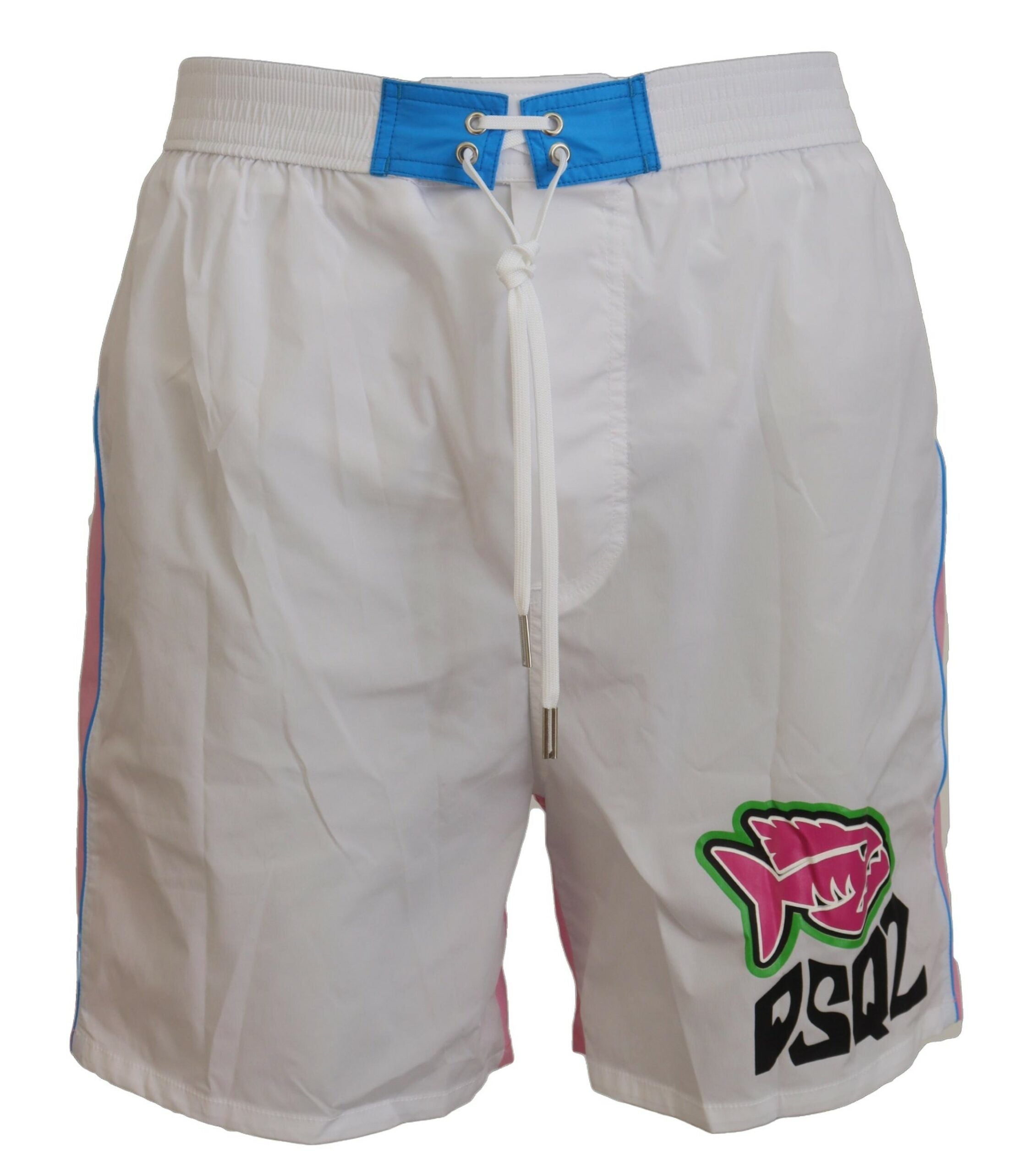 Dsquared² Short de bain chic imprimé blanc et rose