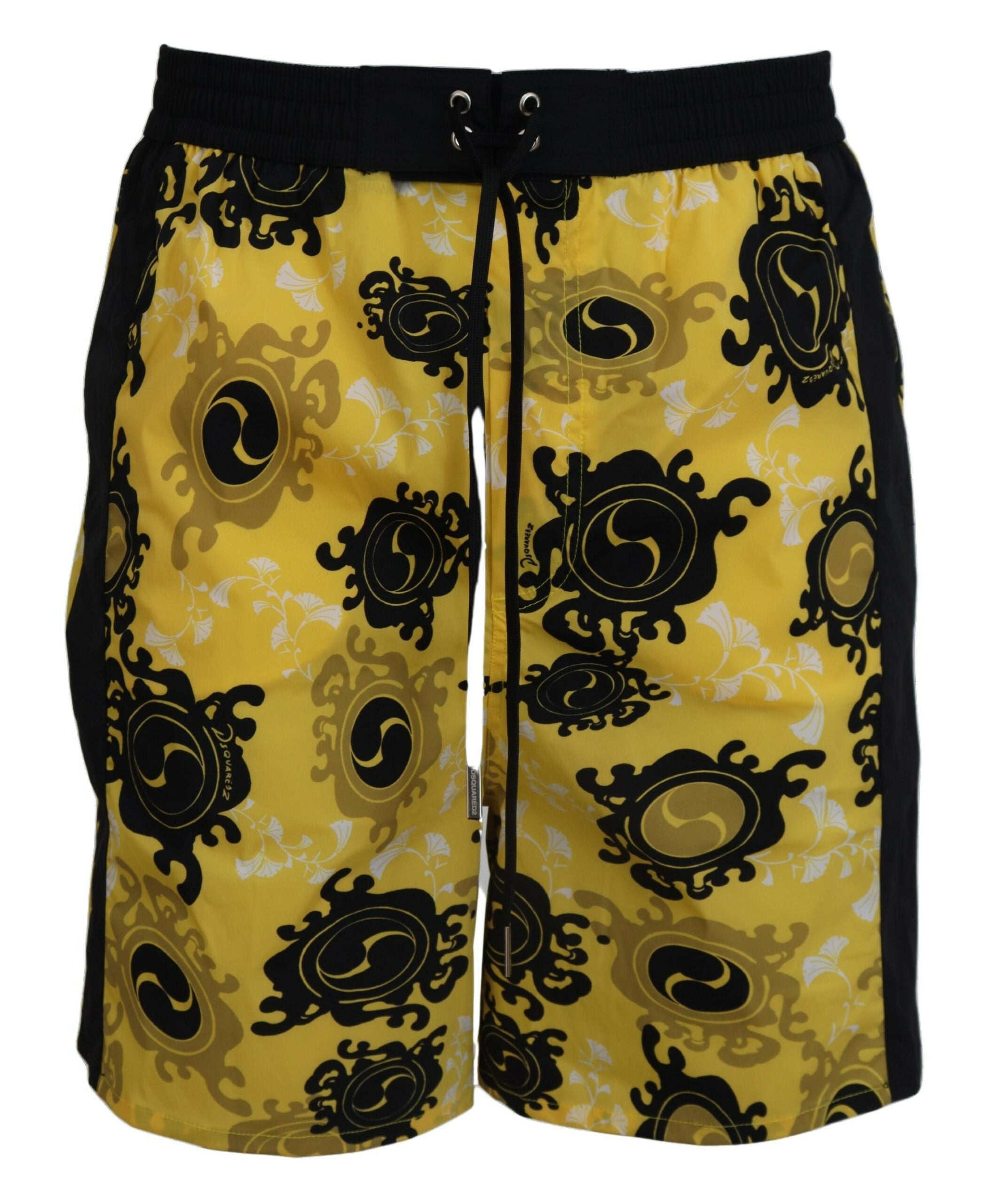 Dsquared² Boxer jaune à imprimé bloc