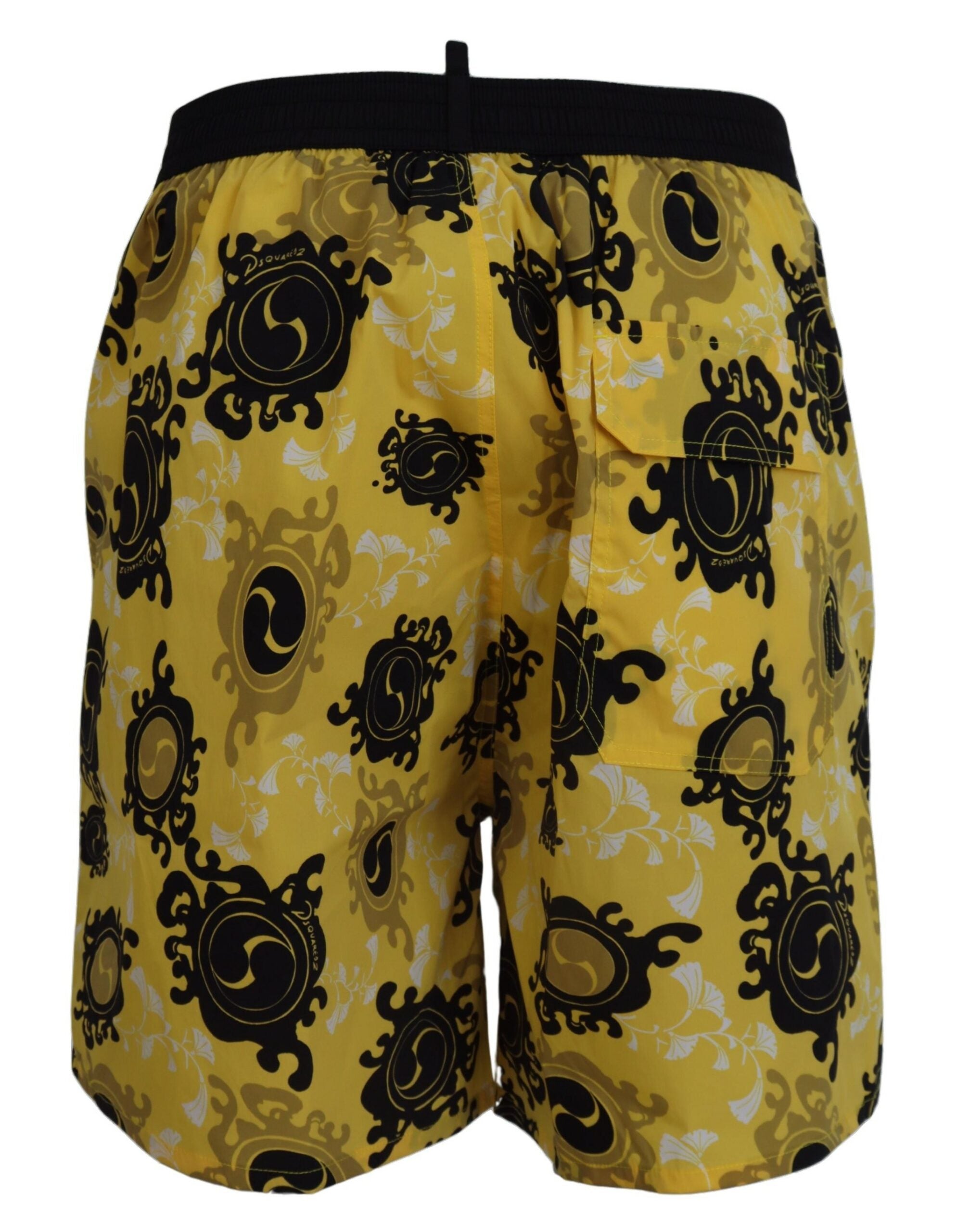 Dsquared² Boxer jaune à imprimé bloc