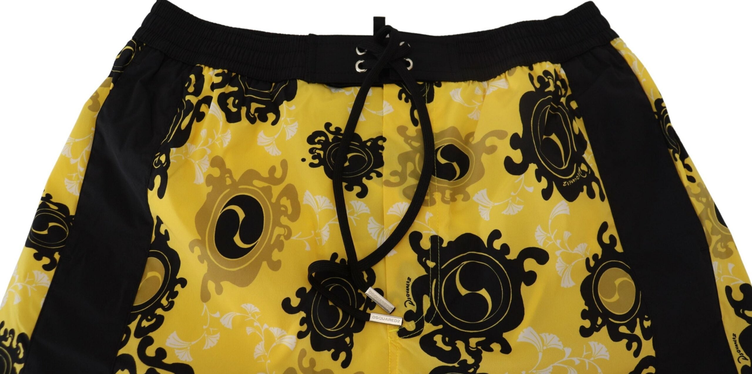 Dsquared² Boxer jaune à imprimé bloc