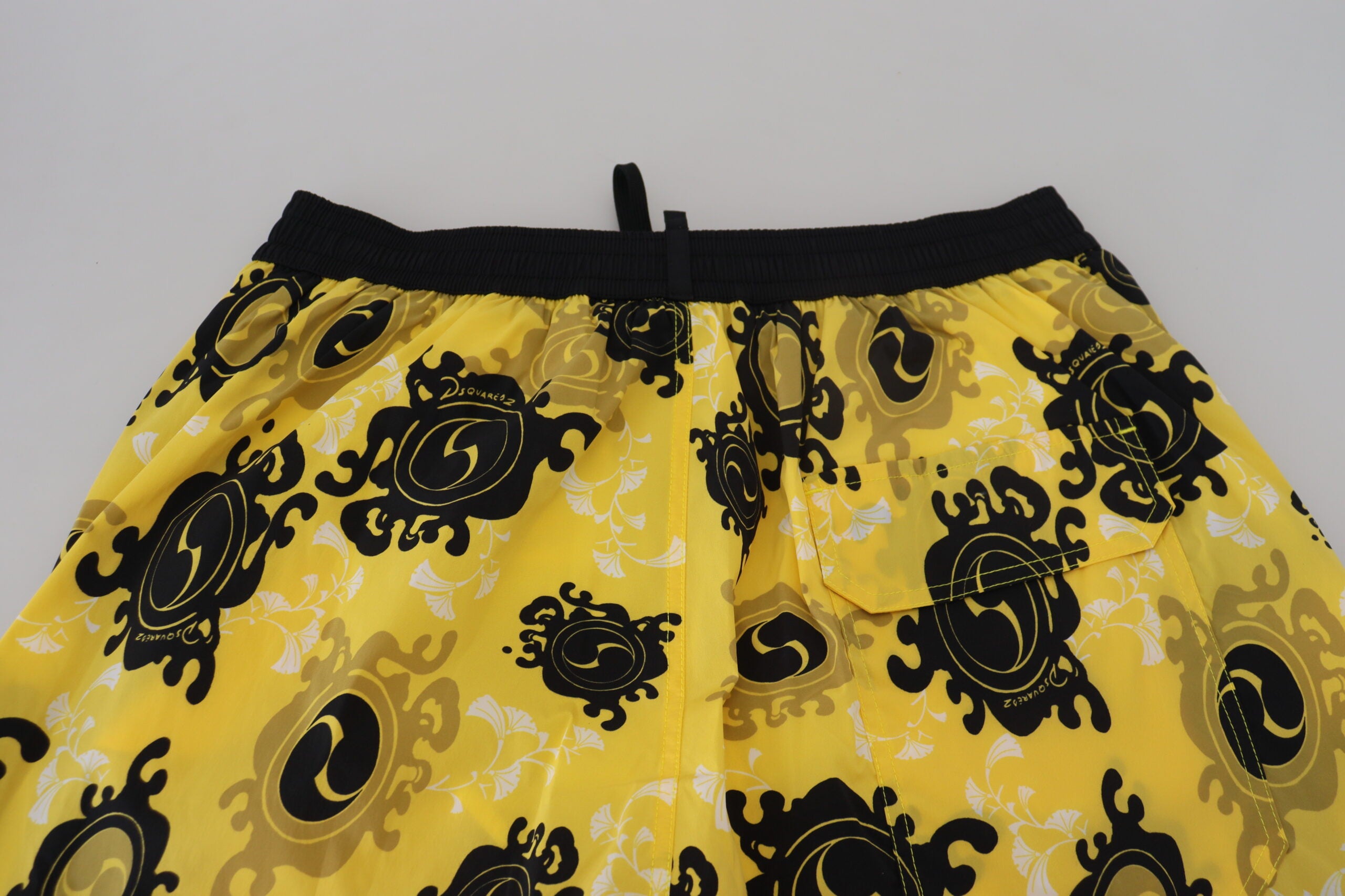 Dsquared² Boxer jaune à imprimé bloc