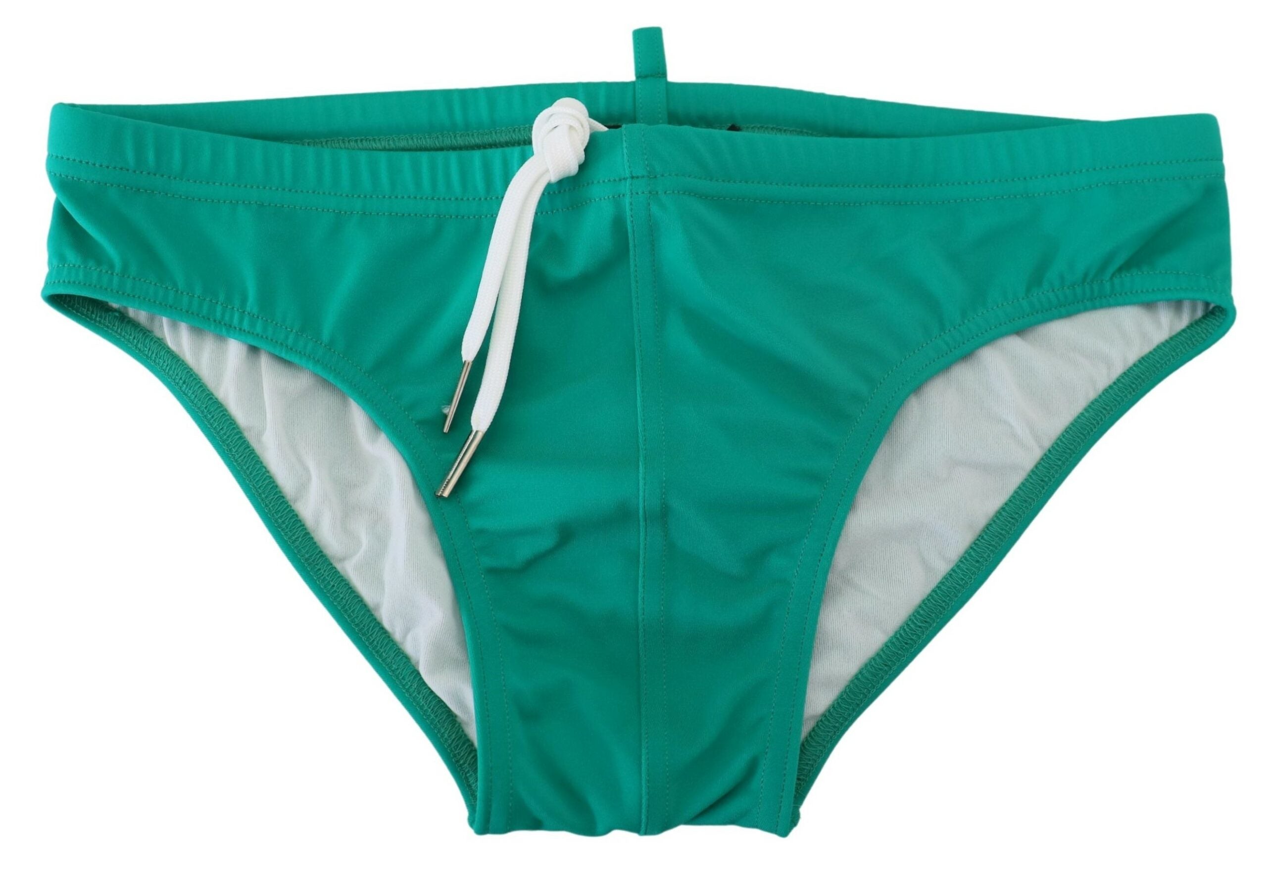 Dsquared² Slip de bain vert chic avec logo blanc