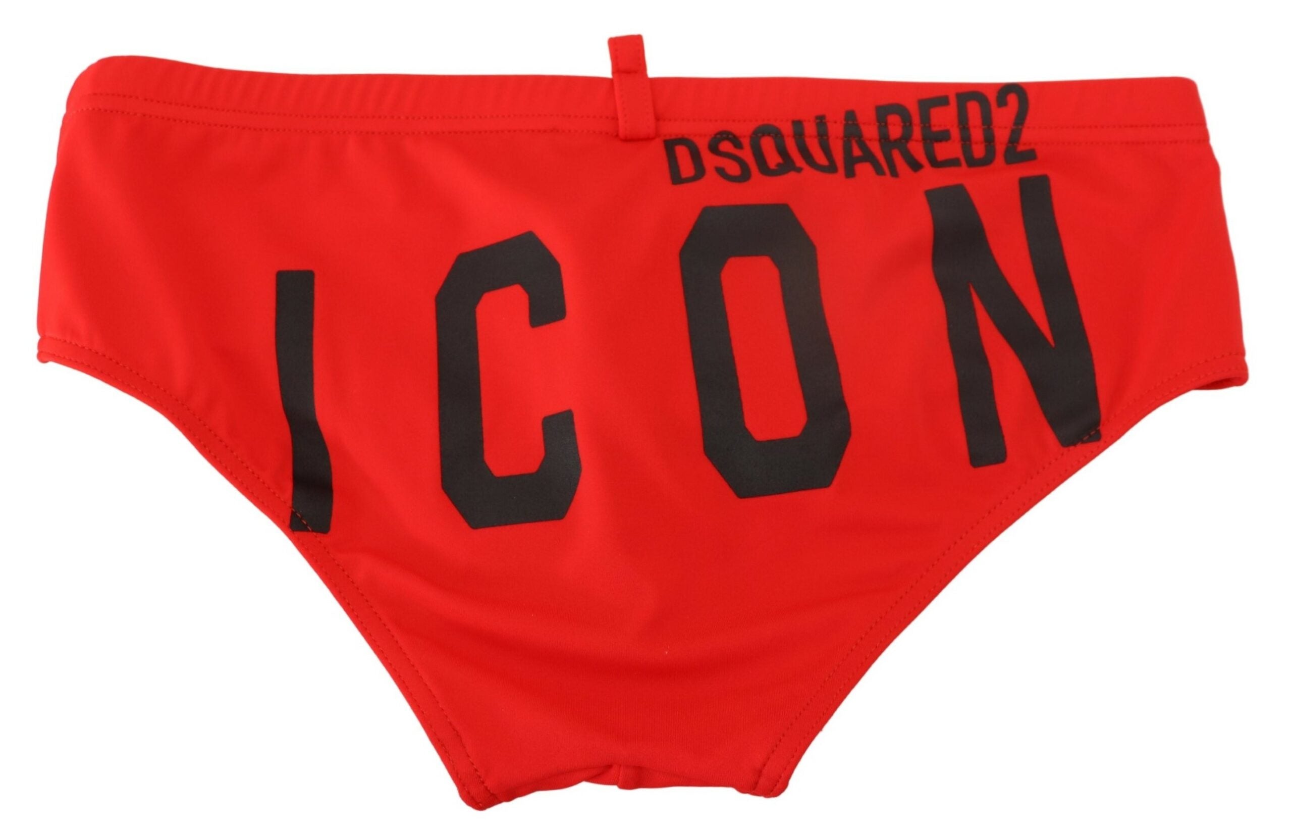 Dsquared² - Slip de bain imprimé ICON rouge