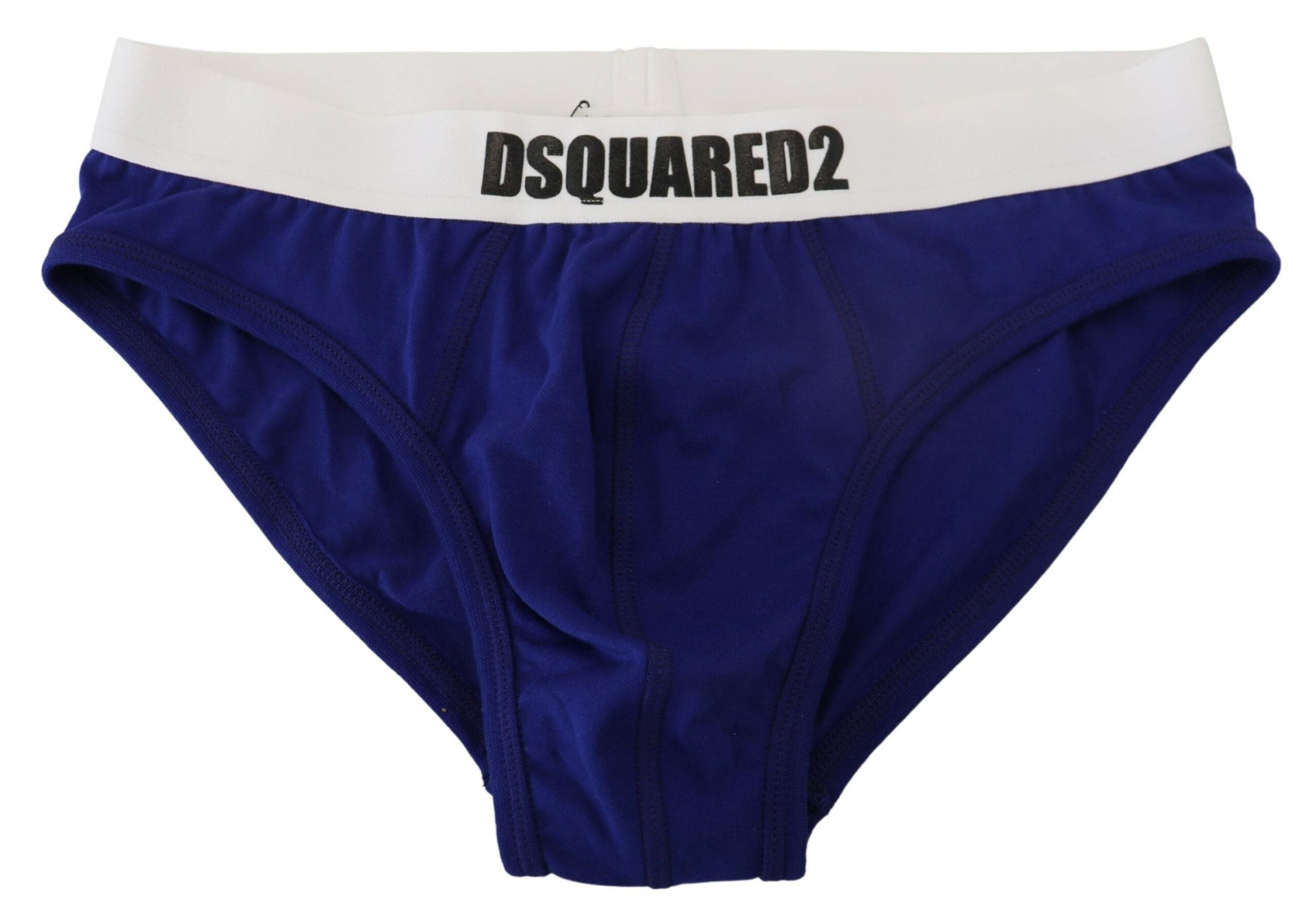 Dsquared² Slip chic en coton mélangé bleu et blanc