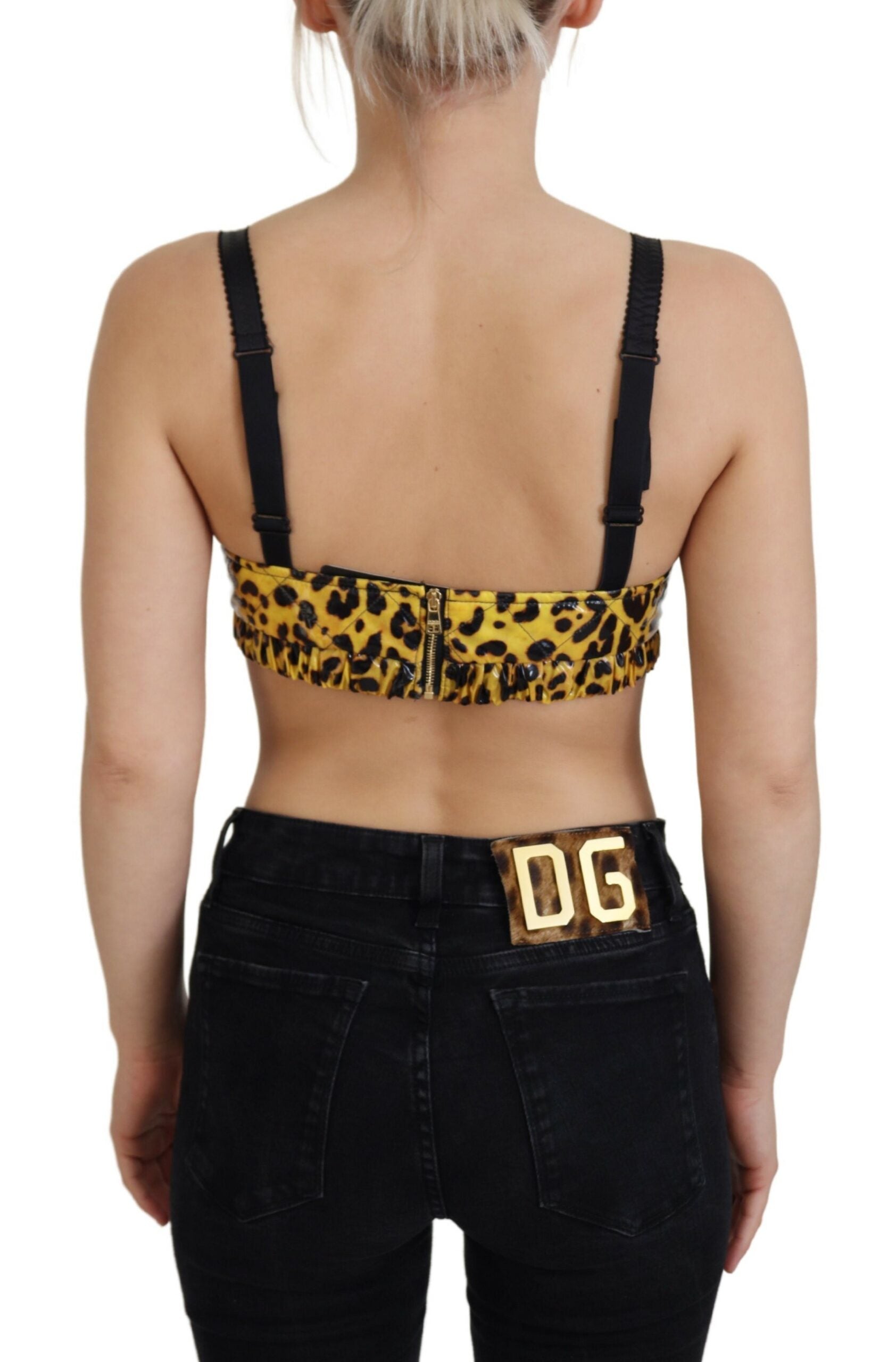 Dolce &amp; Gabbana Chic - Haut corset sans manches à imprimé léopard