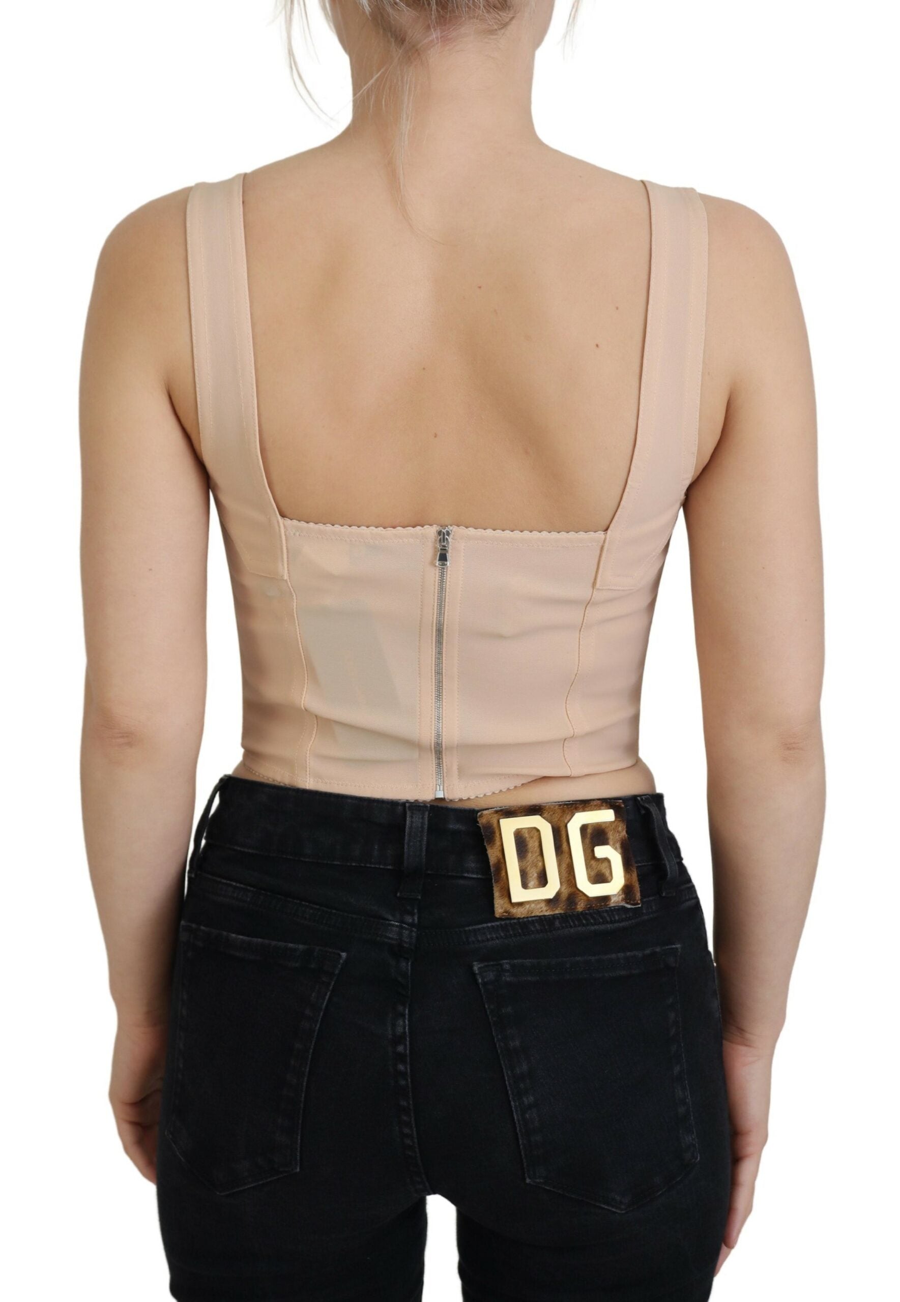 Dolce &amp; Gabbana Haut corset bustier beige élégant