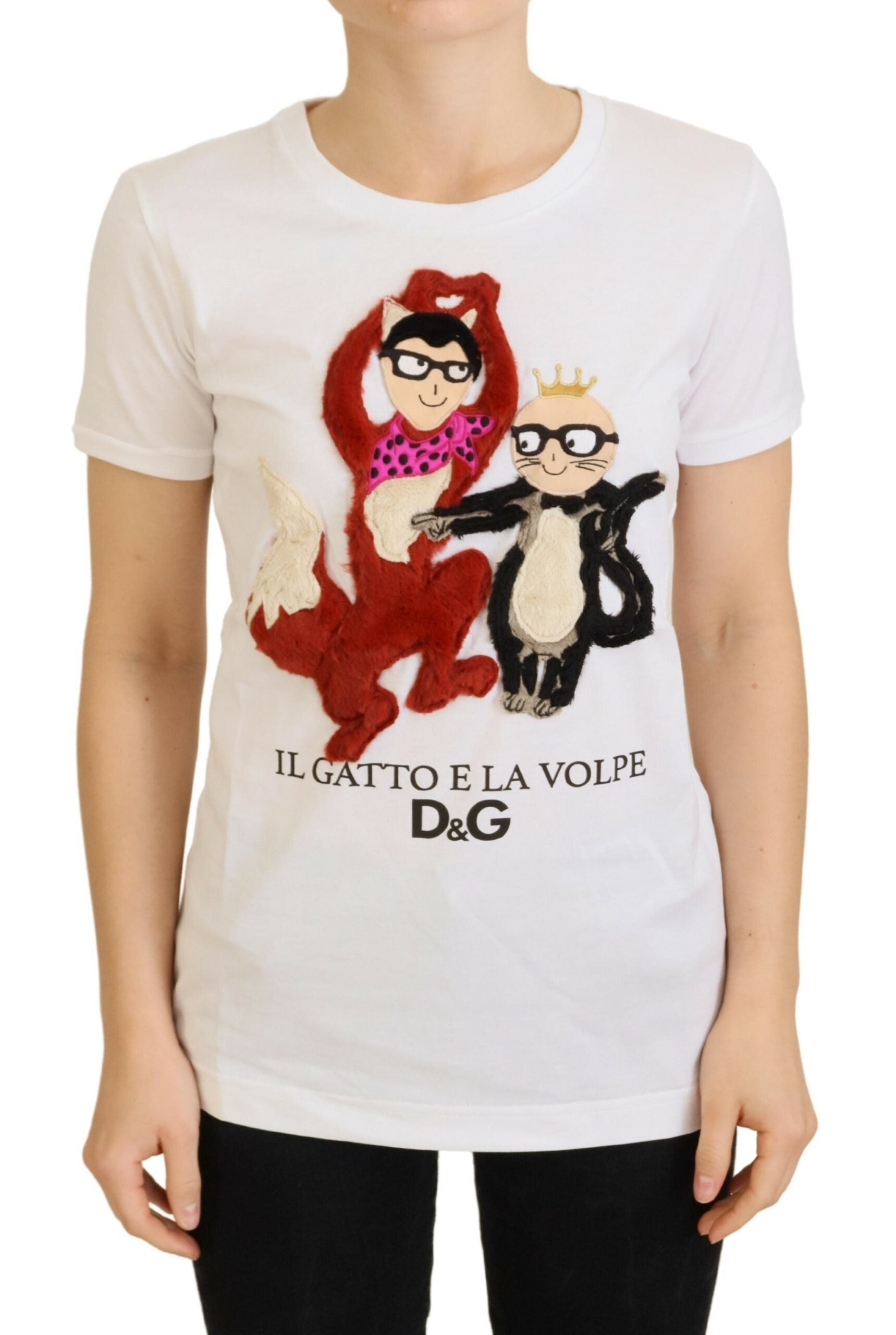 Dolce &amp; Gabbana T-shirt en coton de créateur à imprimés emblématiques