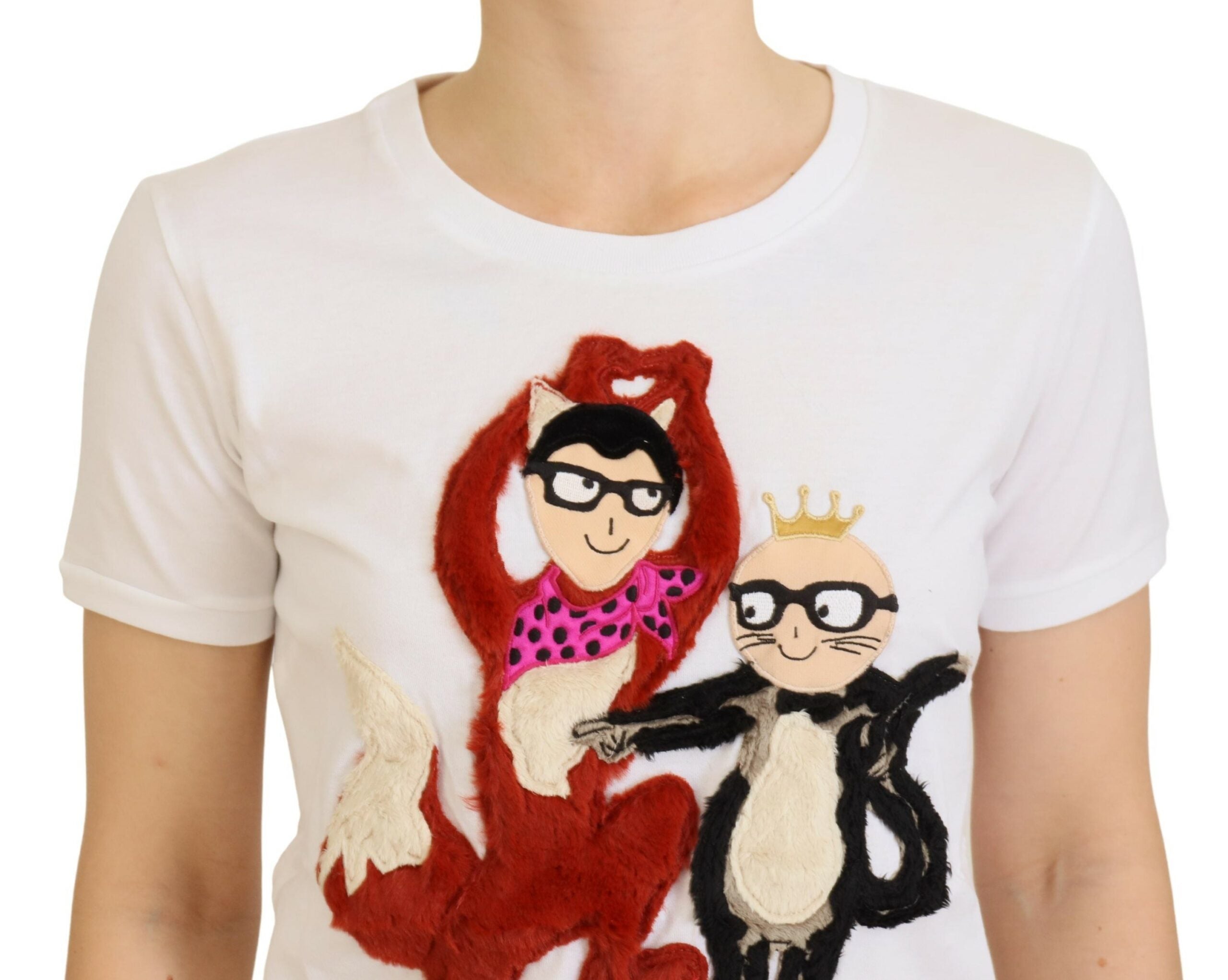 Dolce &amp; Gabbana T-shirt en coton de créateur à imprimés emblématiques