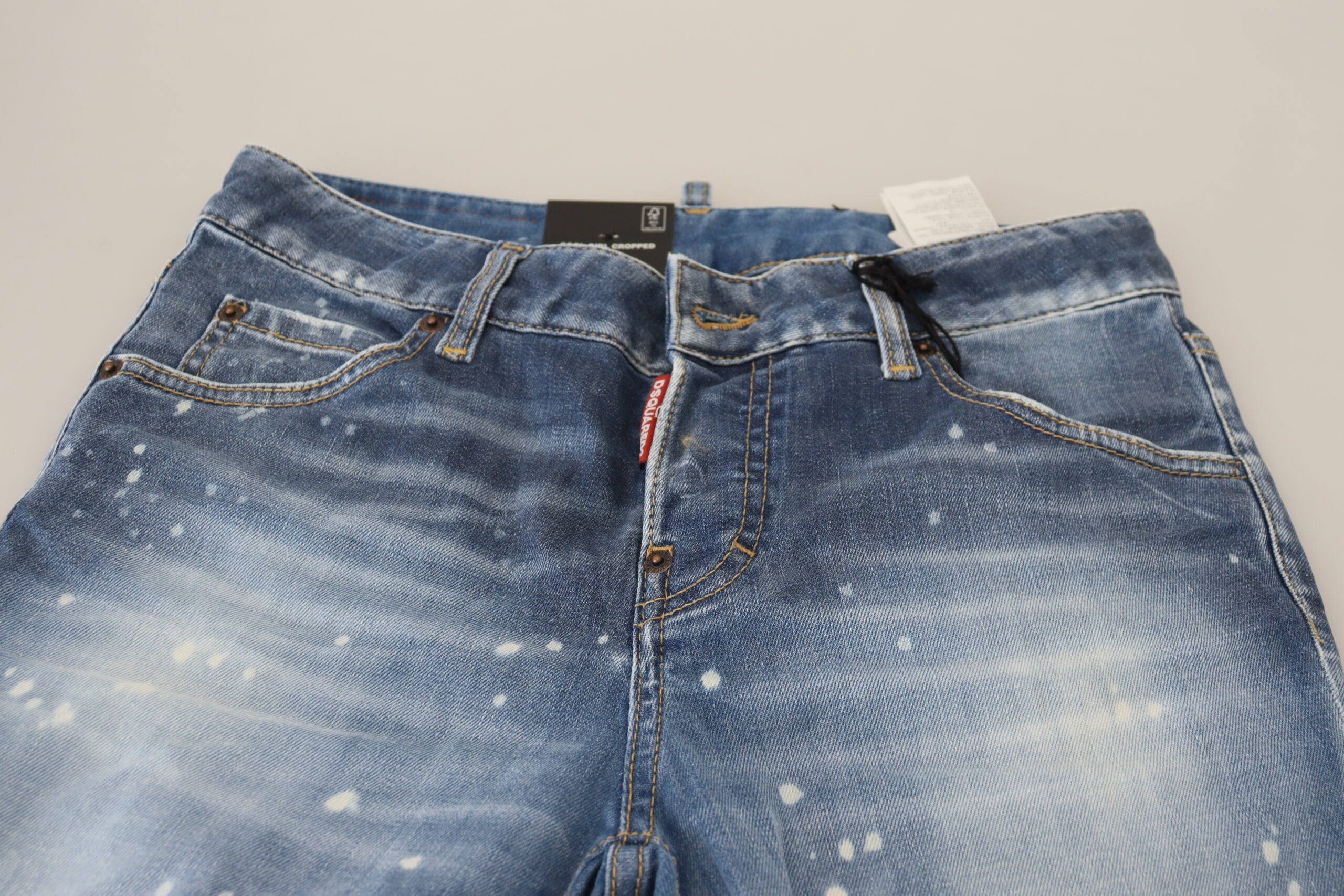 Dsquared² Chic Cropped Blue Denim - Élevez votre look décontracté