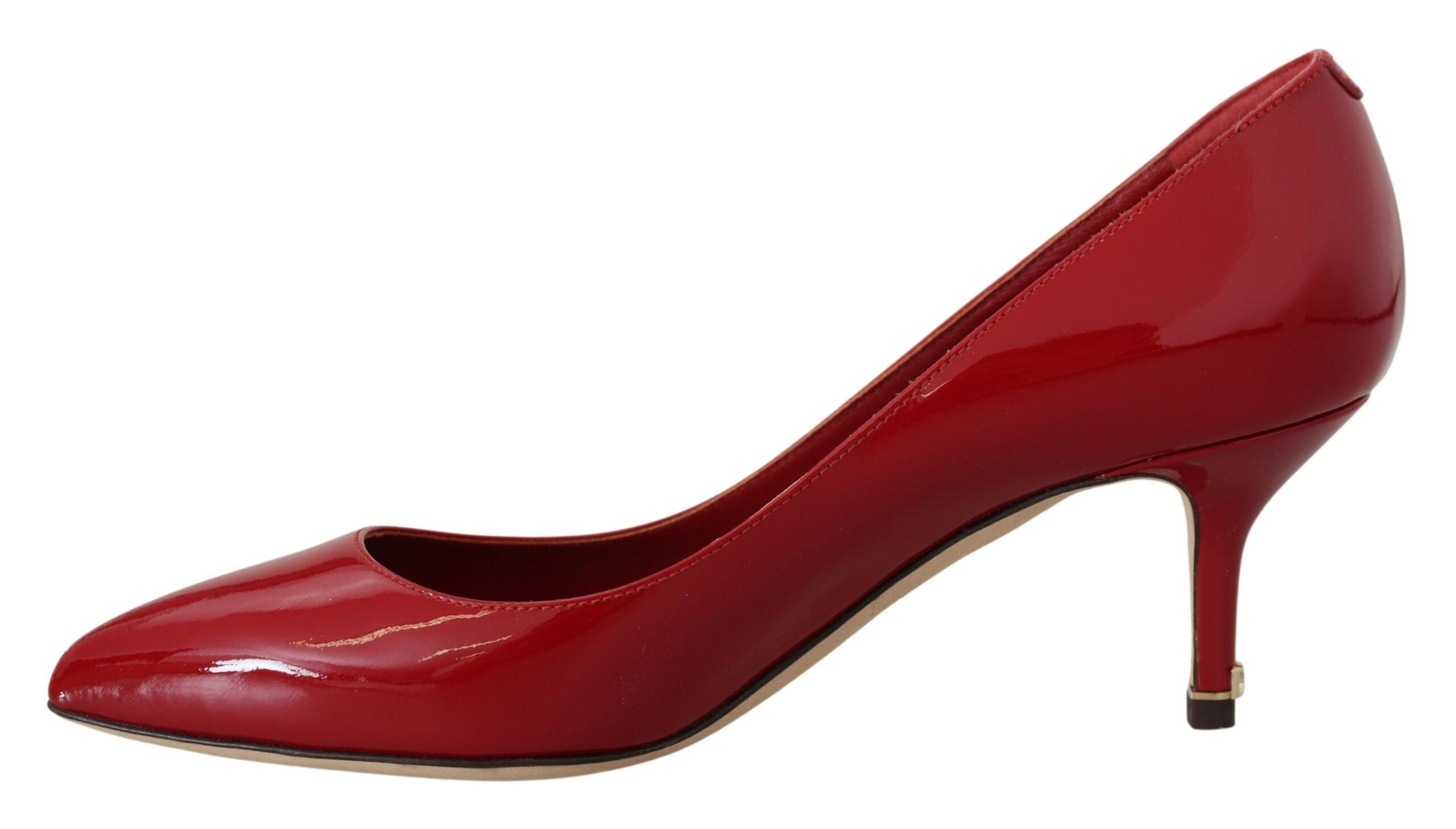 Dolce &amp; Gabbana Escarpins en cuir verni rouge exquis