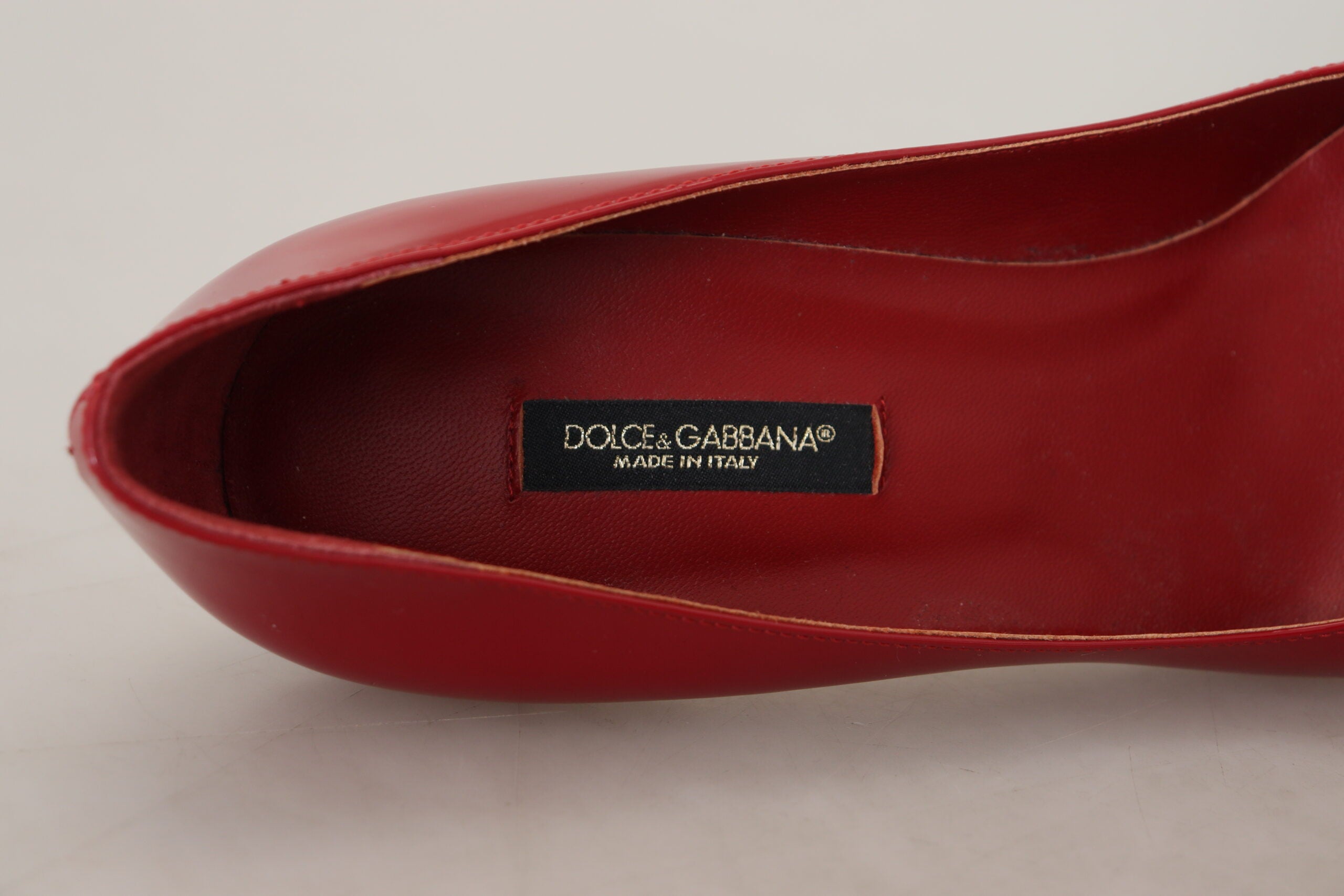 Dolce &amp; Gabbana Escarpins en cuir verni rouge exquis