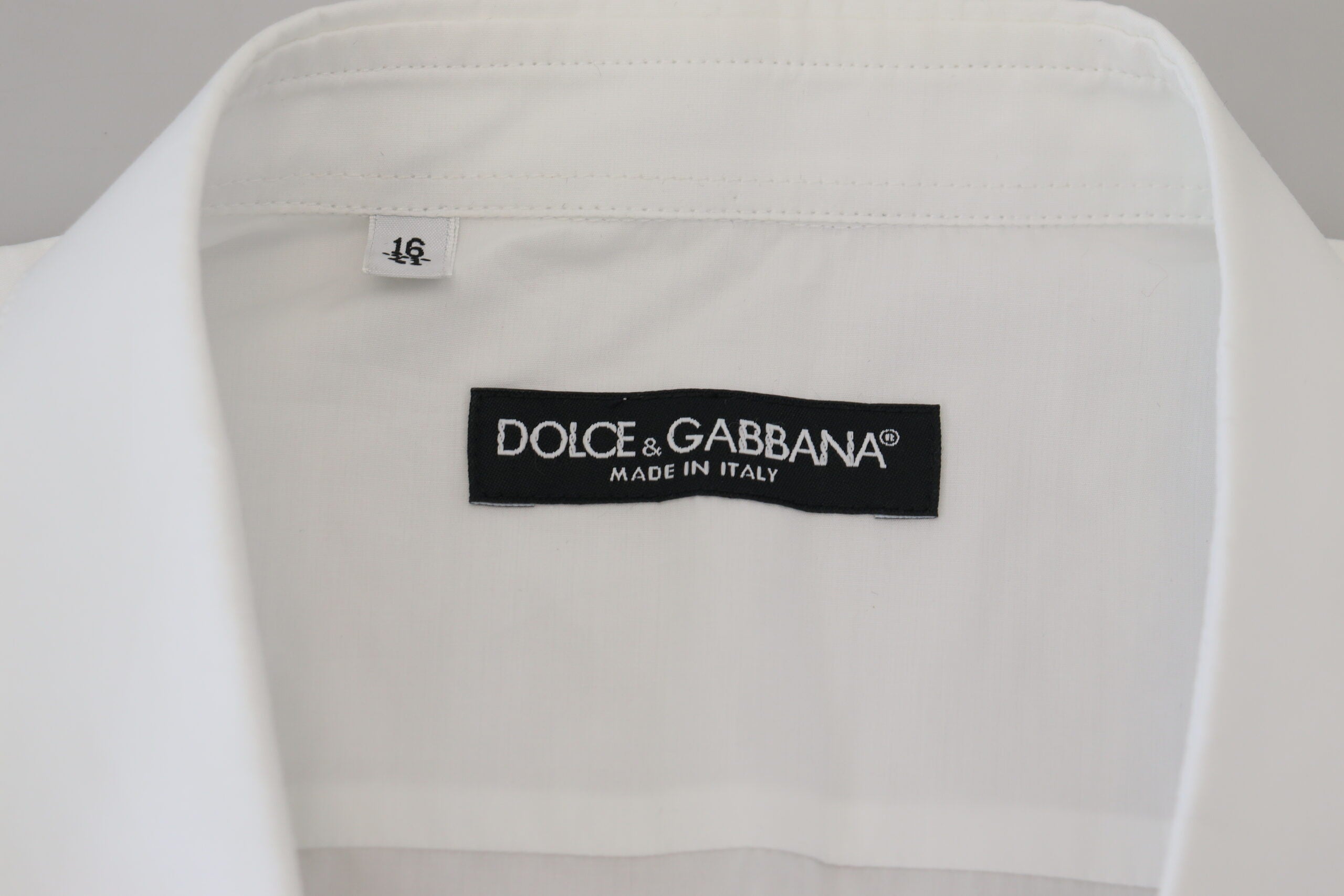 Dolce &amp; Gabbana Chemise formelle en coton blanc exquis