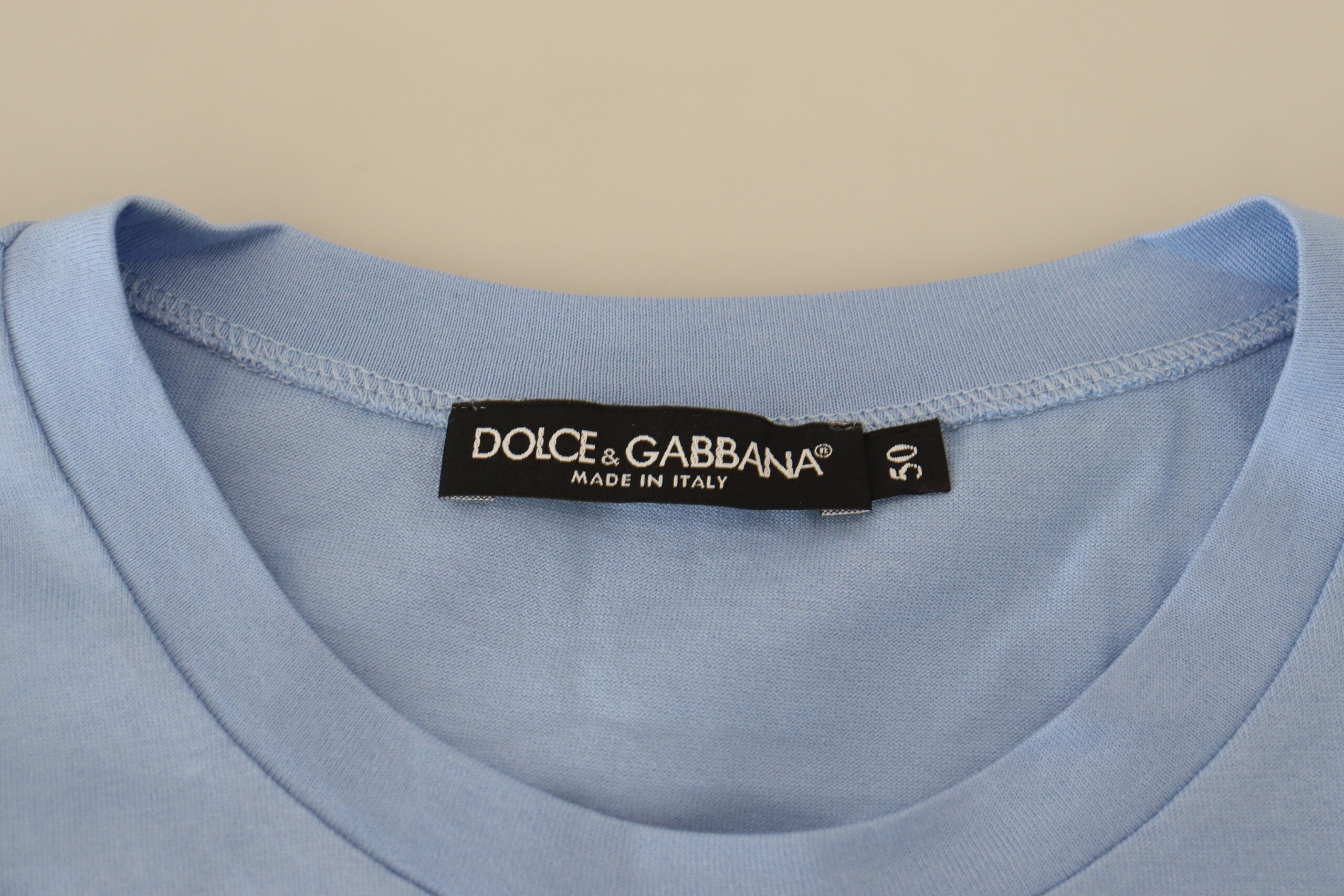 Dolce &amp; Gabbana T-shirt élégant en coton bleu clair