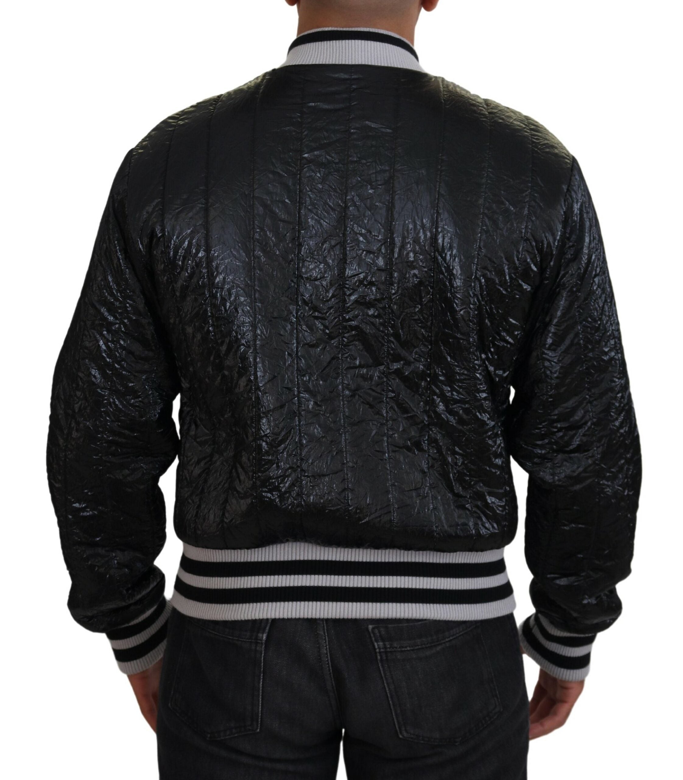 Dolce &amp; Gabbana Blouson aviateur noir élégant