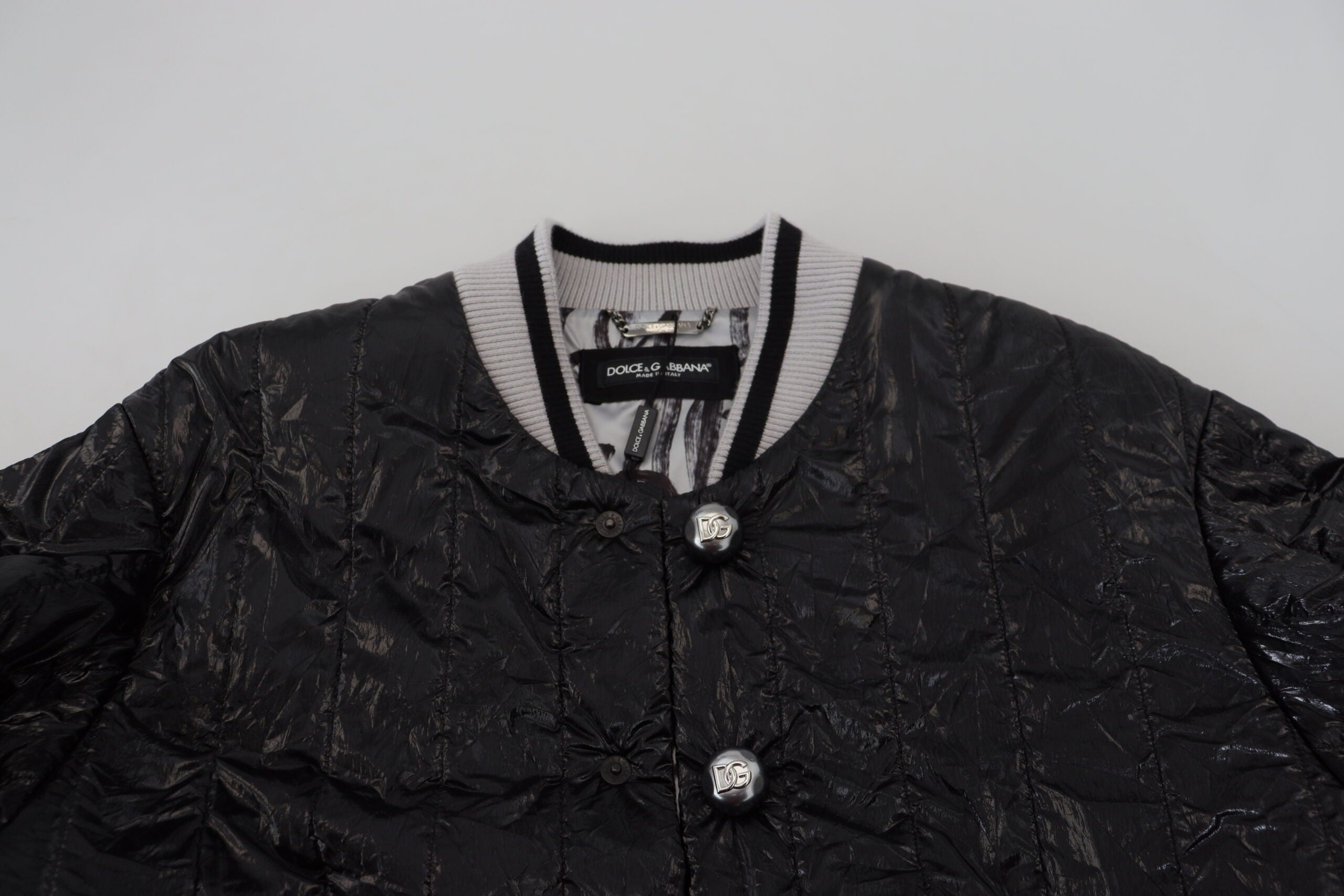 Dolce &amp; Gabbana Blouson aviateur noir élégant