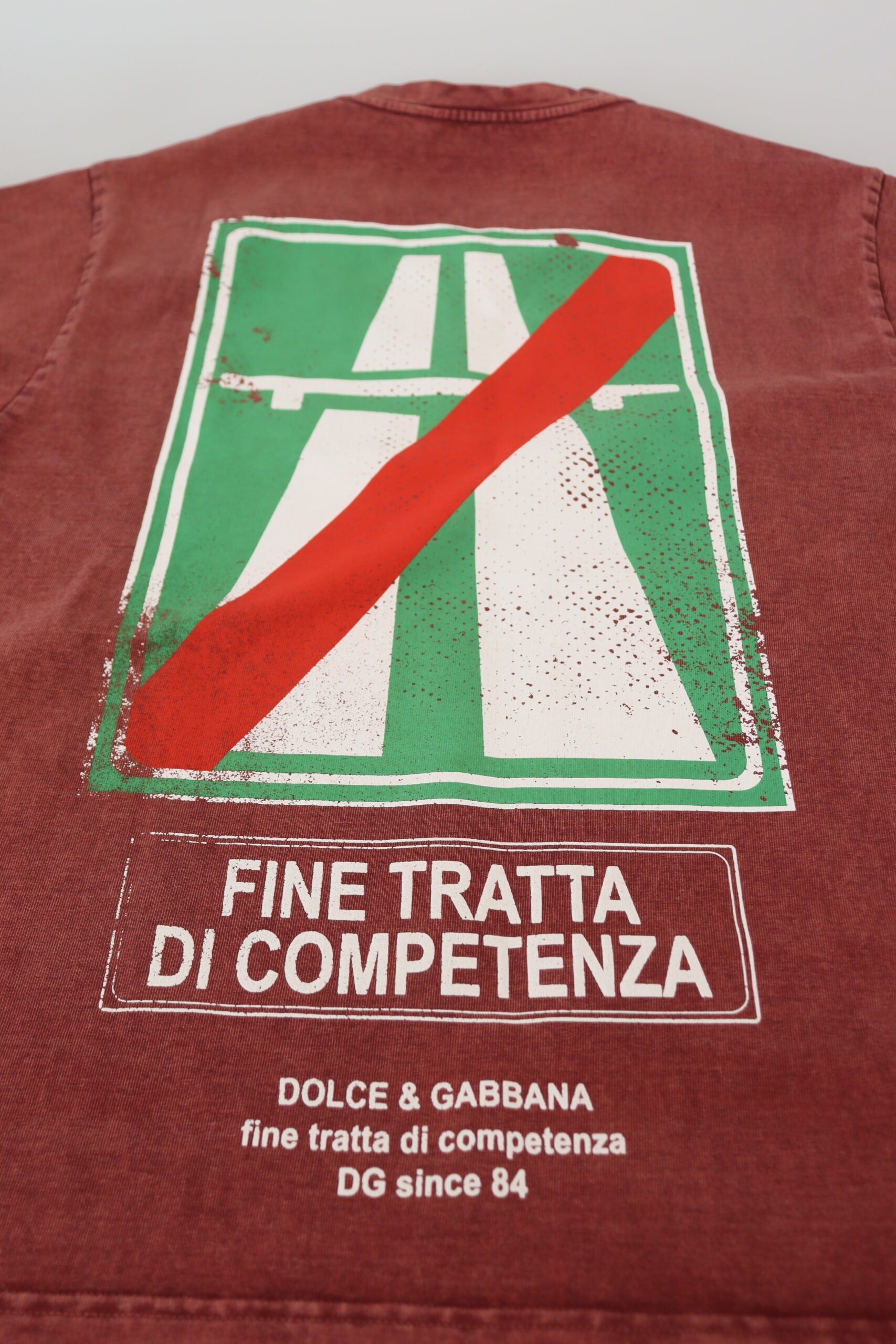 Dolce &amp; Gabbana T-shirt élégant en coton imprimé marron