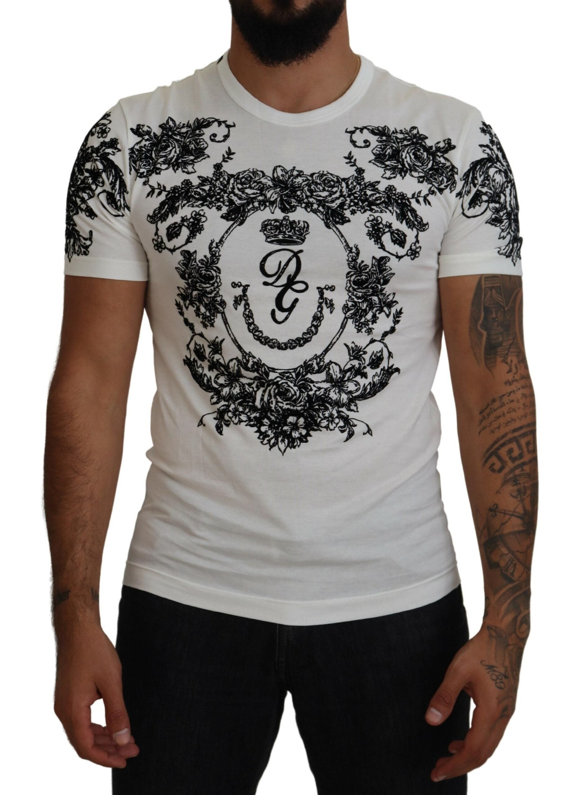 Dolce &amp; Gabbana T-shirt élégant à couronne florale