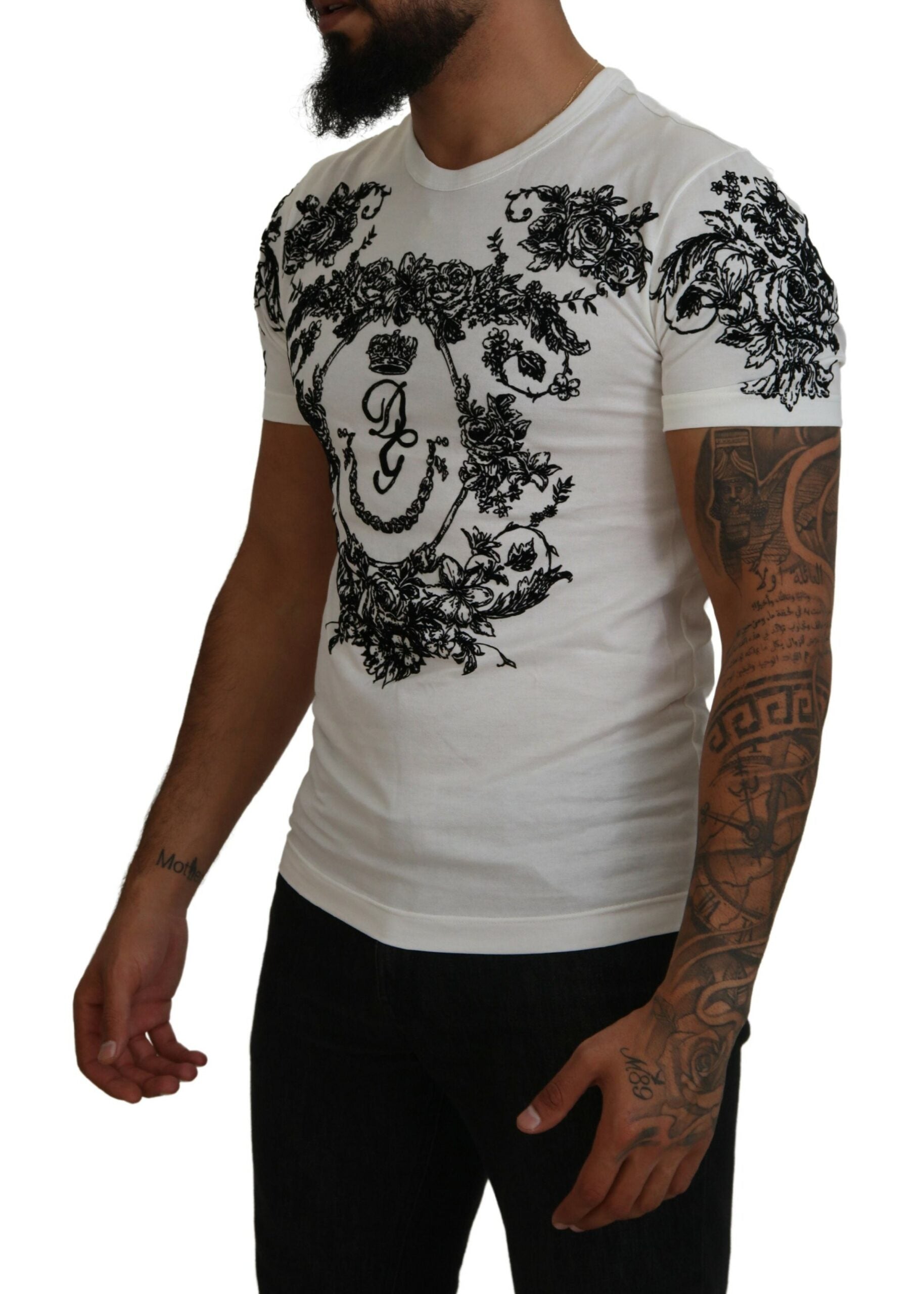 Dolce &amp; Gabbana T-shirt élégant à couronne florale