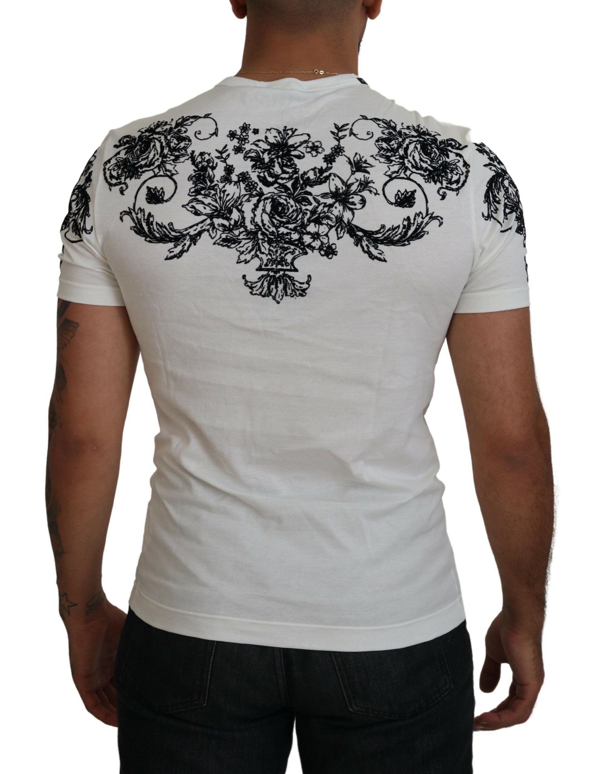 Dolce &amp; Gabbana T-shirt élégant à couronne florale