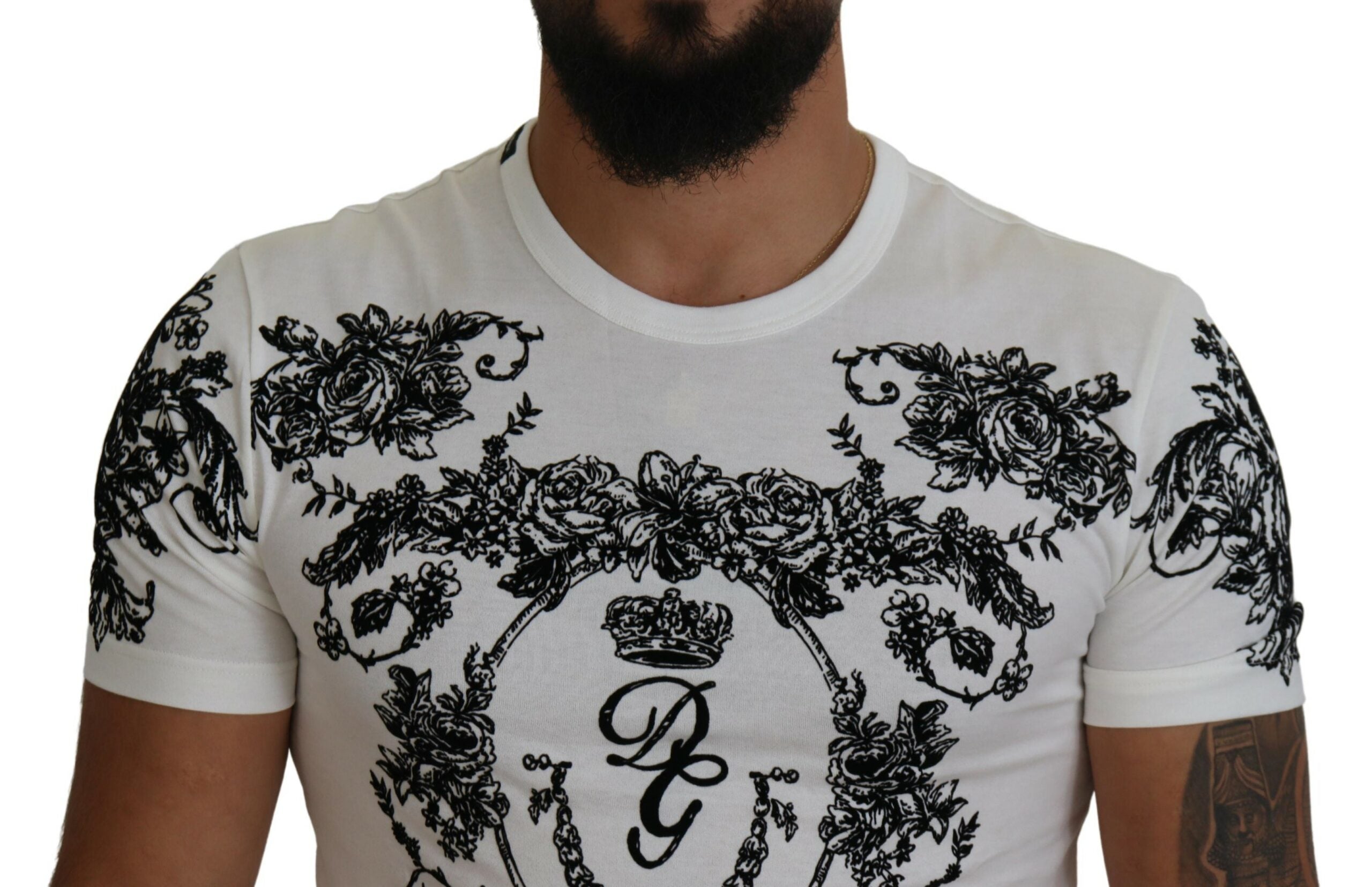 Dolce &amp; Gabbana T-shirt élégant à couronne florale