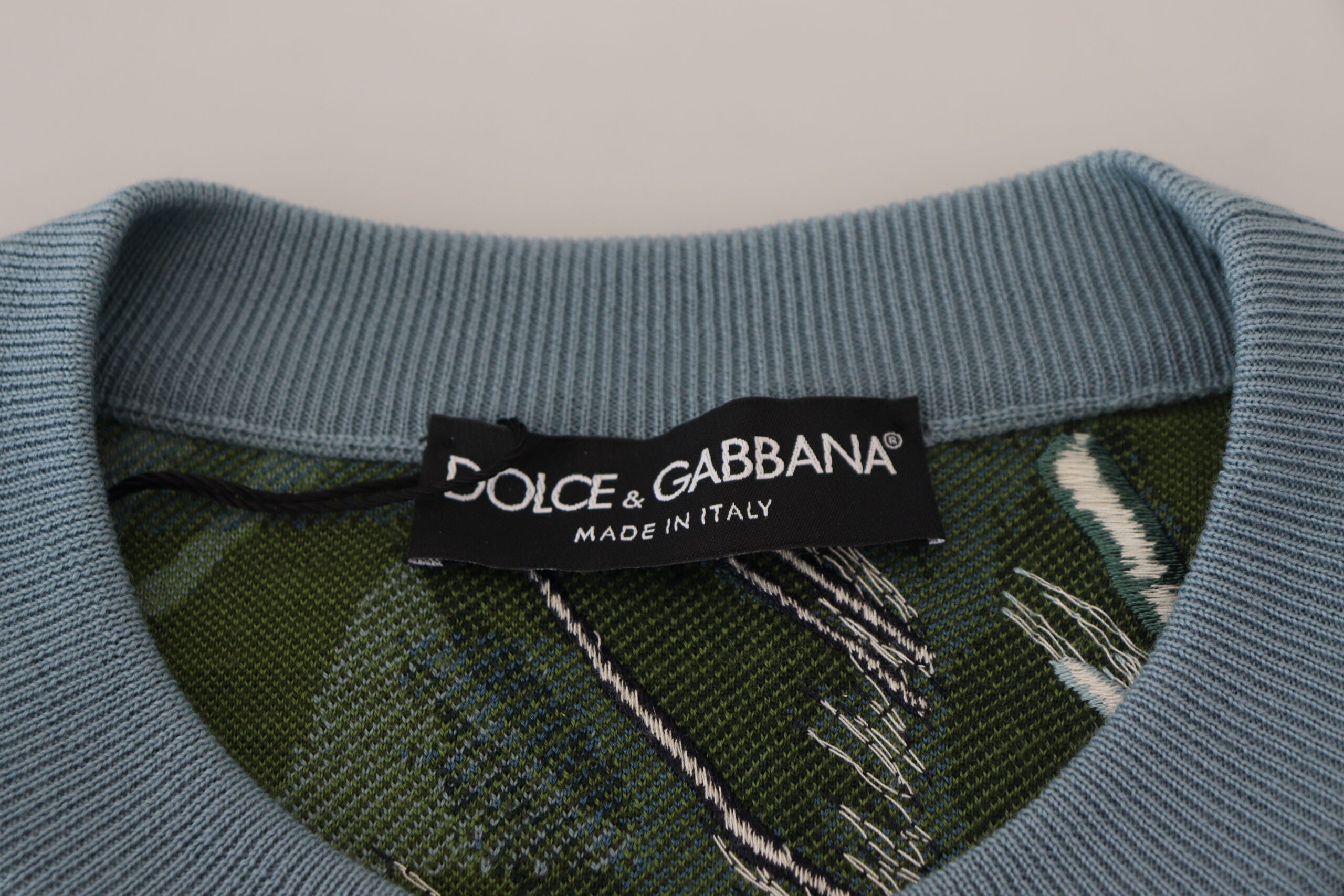 Dolce &amp; Gabbana Pull en laine et soie brodée Jungle