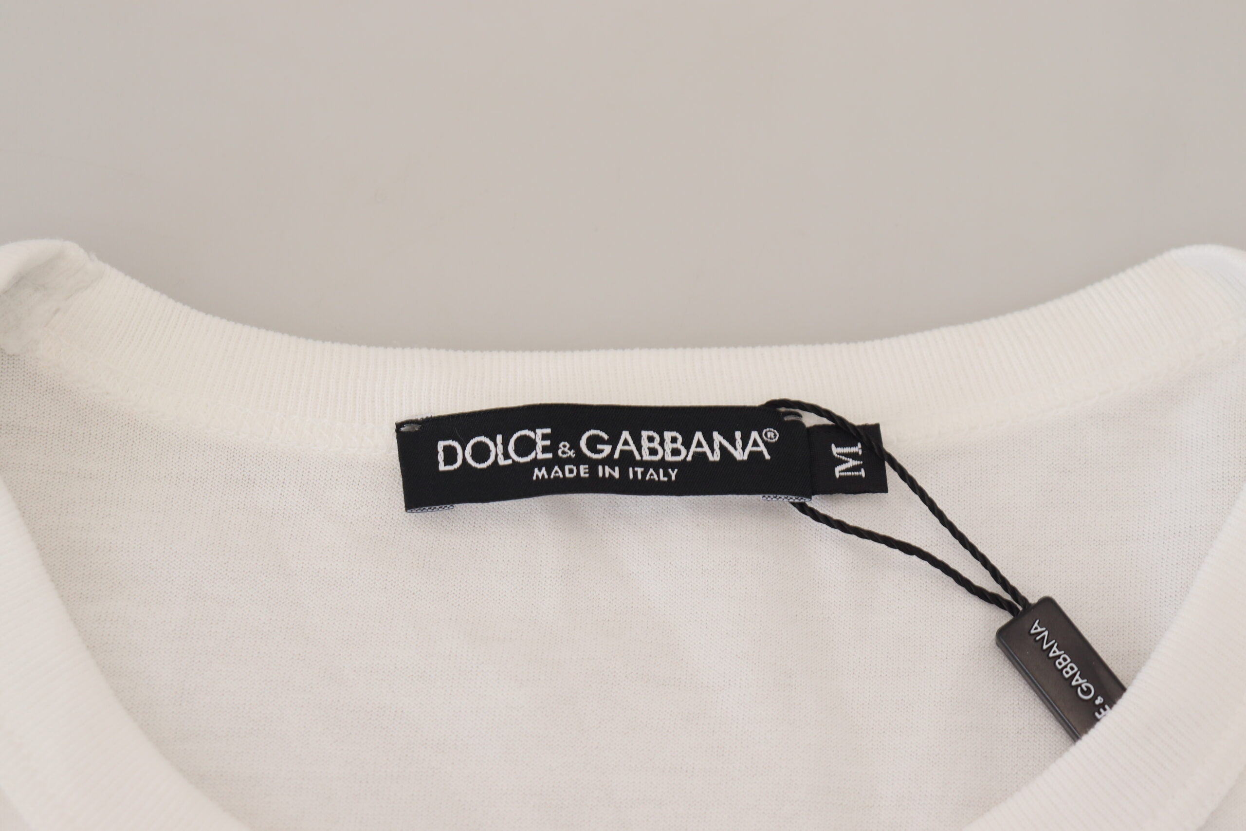 Dolce &amp; Gabbana Pull élégant en coton blanc