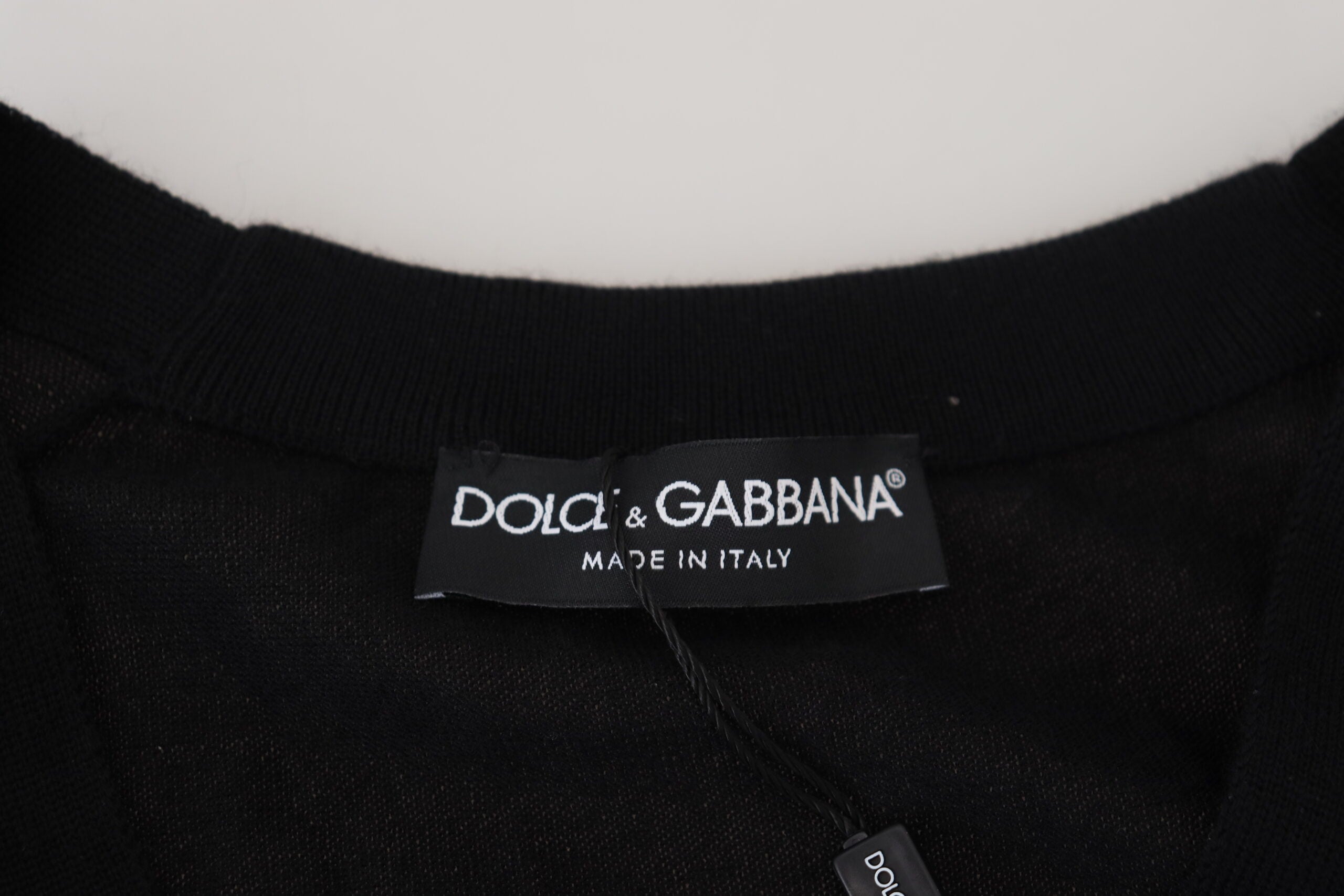 Dolce &amp; Gabbana Pull cardigan en cachemire noir élégant