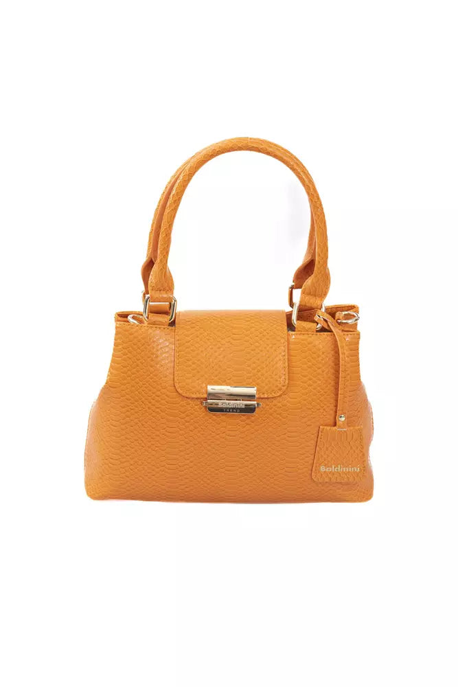 Baldinini Trend Chic Sac à bandoulière orange avec accents dorés