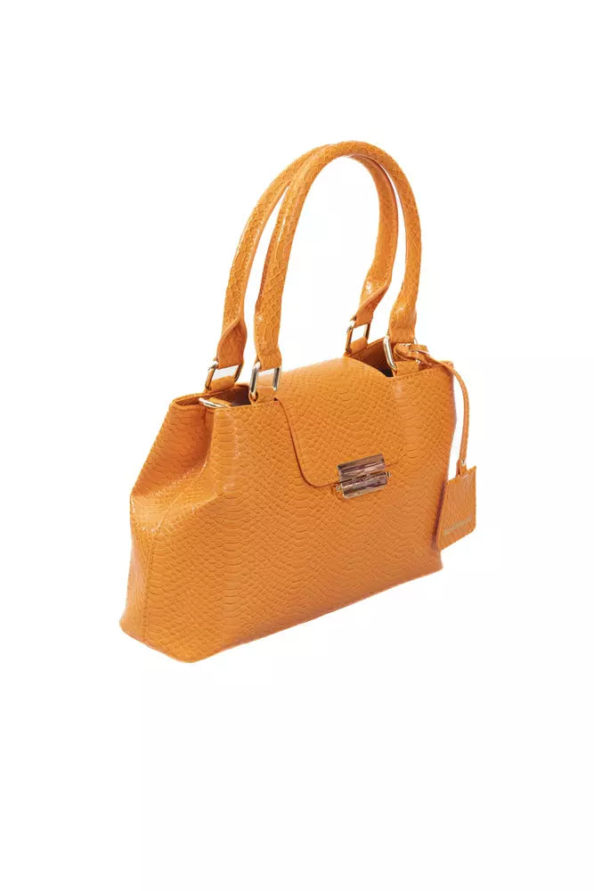 Baldinini Trend Chic Sac à bandoulière orange avec accents dorés