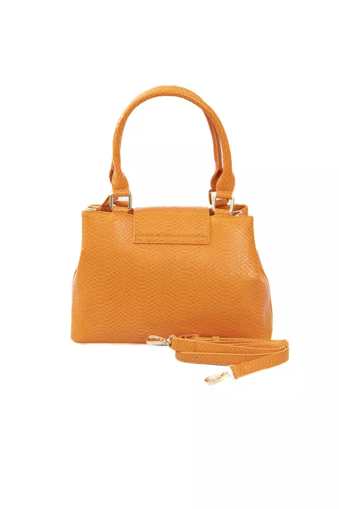 Baldinini Trend Chic Sac à bandoulière orange avec accents dorés