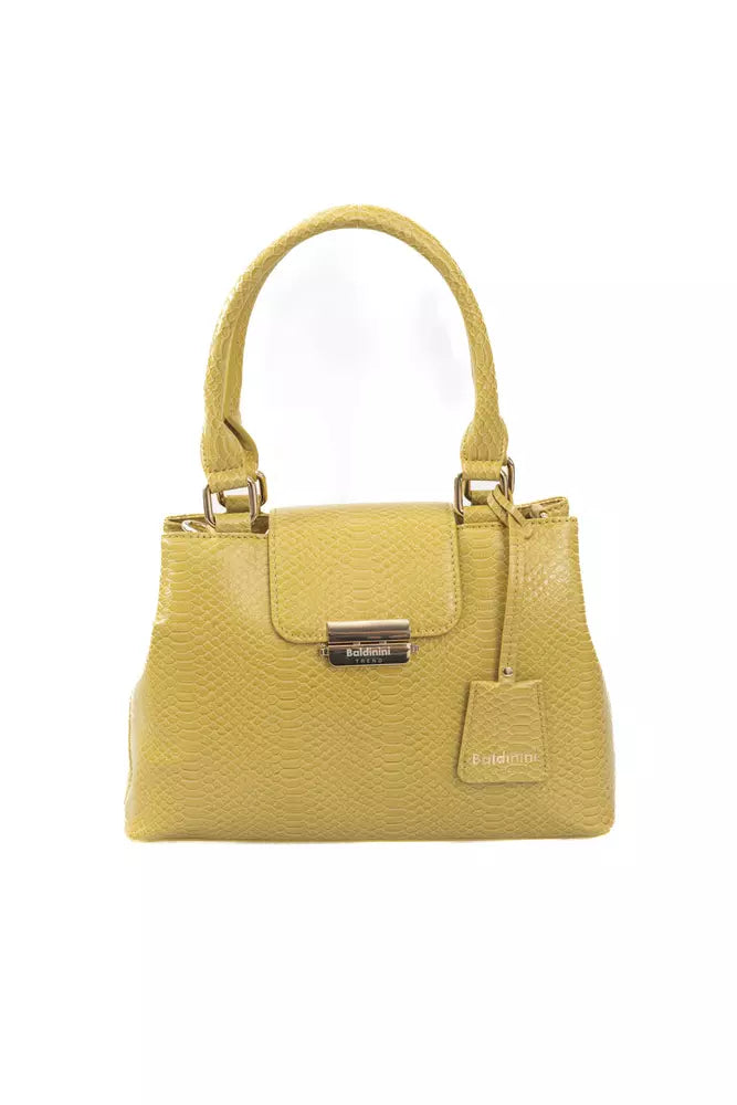 Baldinini Trend élégant sac à bandoulière jaune à double compartiment