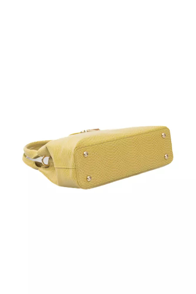 Baldinini Trend élégant sac à bandoulière jaune à double compartiment