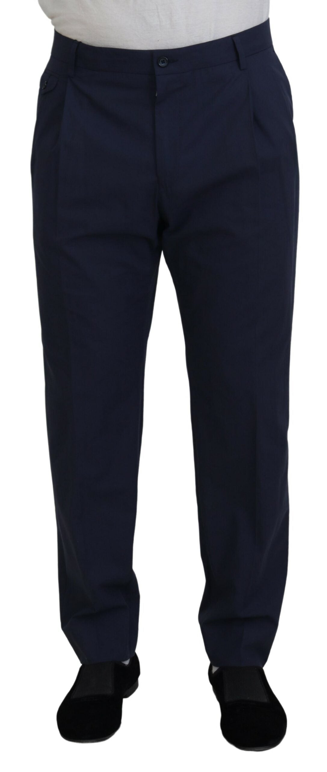 Dolce &amp; Gabbana Pantalon chino élégant bleu foncé