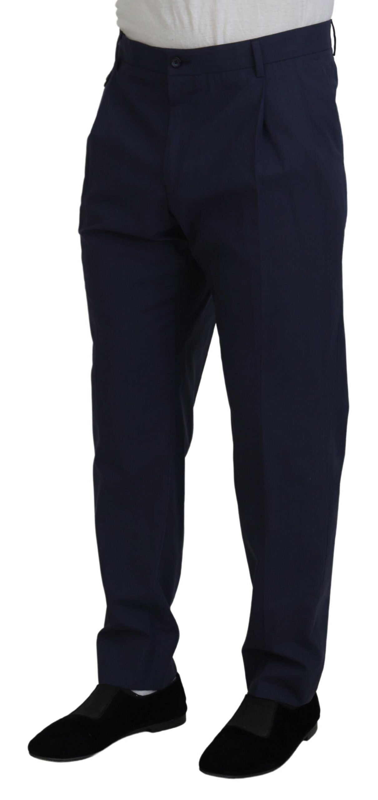 Dolce &amp; Gabbana Pantalon chino élégant bleu foncé