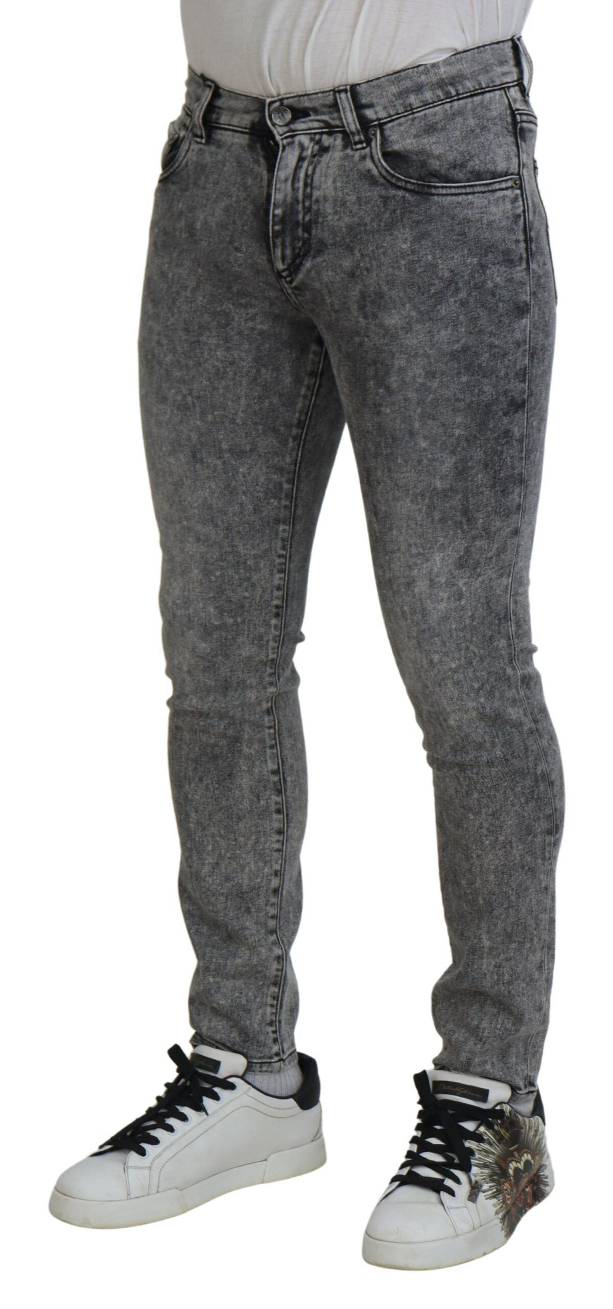 Dolce &amp; Gabbana Jean skinny gris élégant